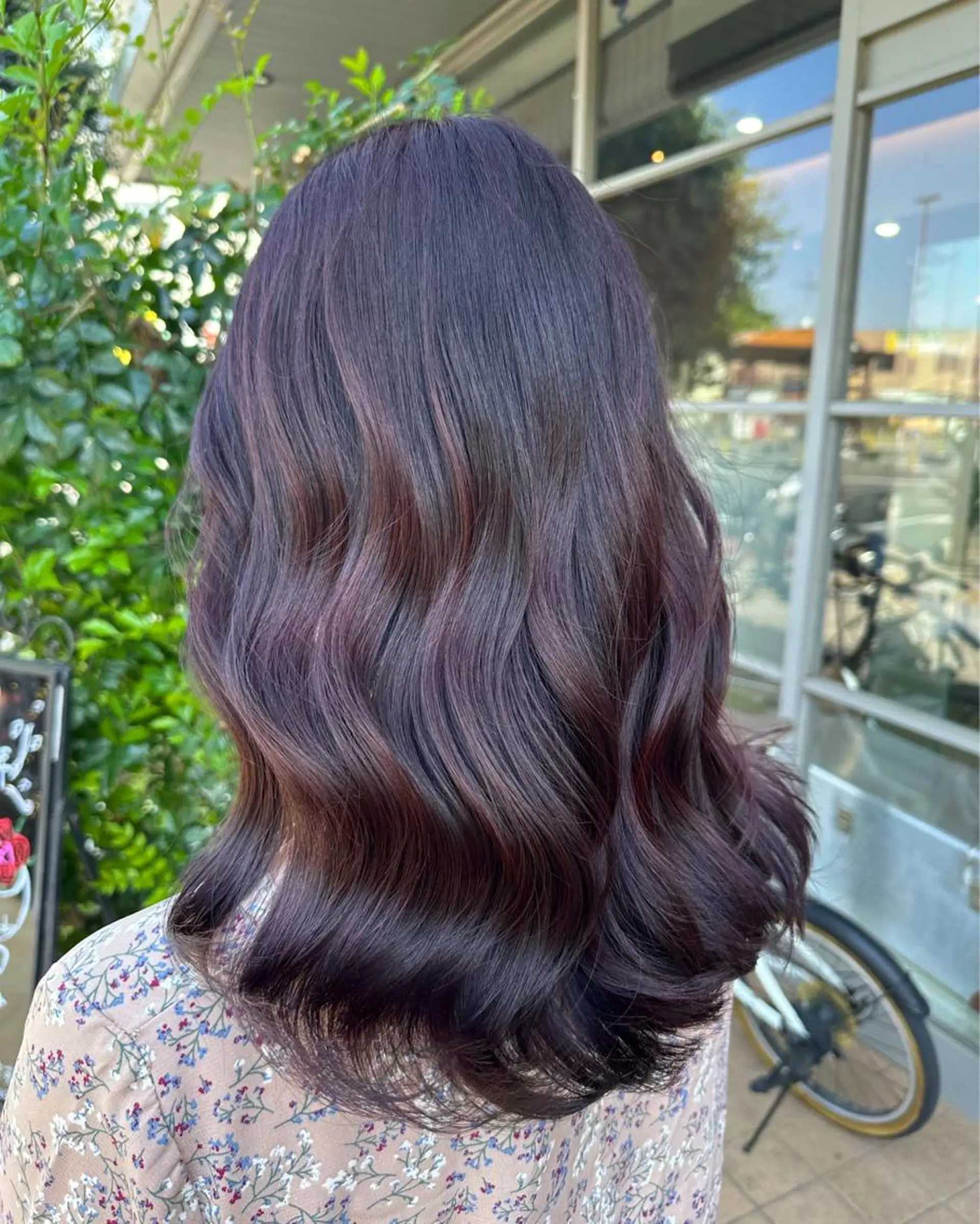 ミディアム ヘアカラー ツヤ髪質改善 💜れいな💜のヘアスタイル