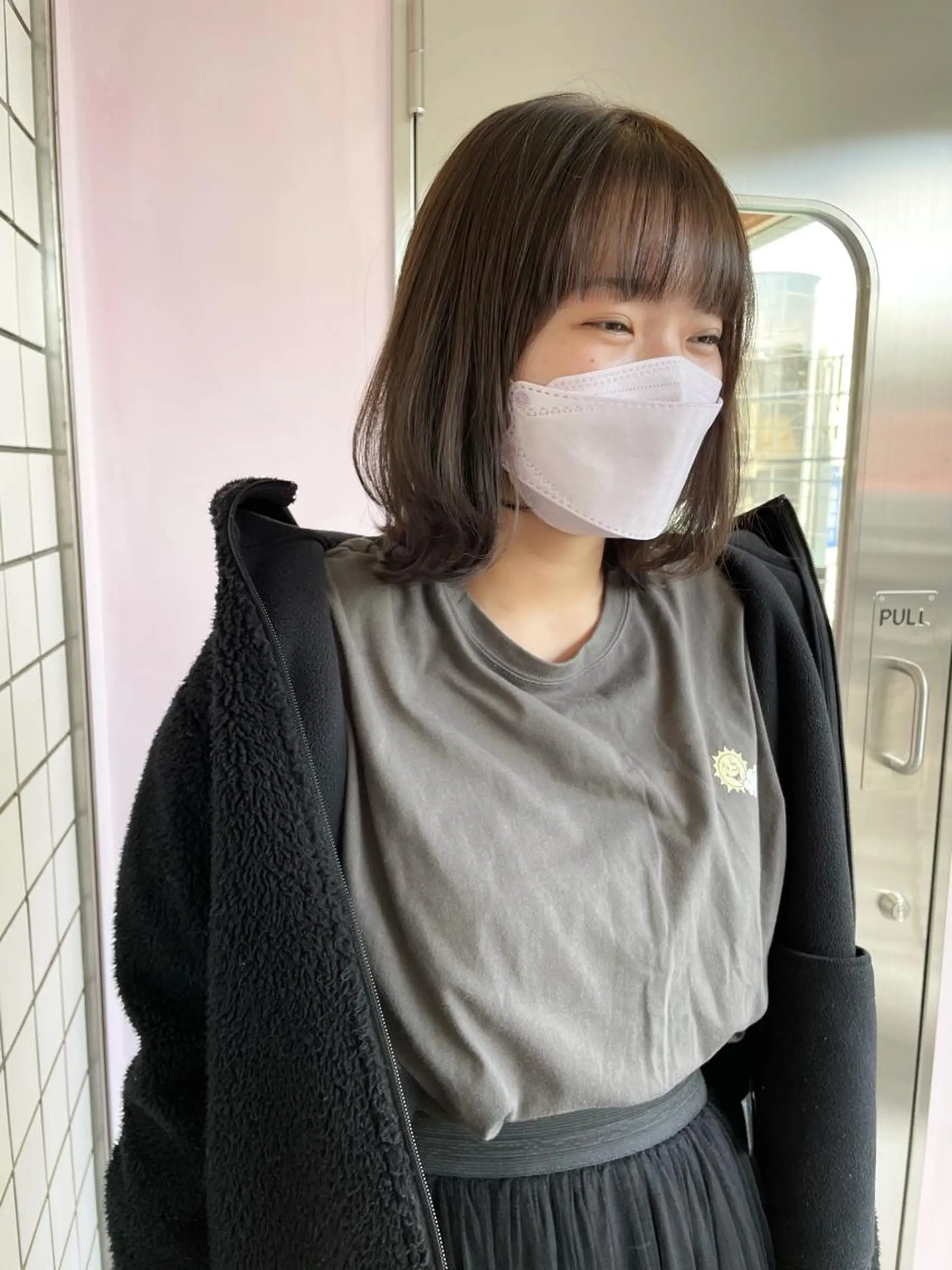 ミディアム レイヤーカット 心斎橋/ブリーチ minamiのヘアスタイル