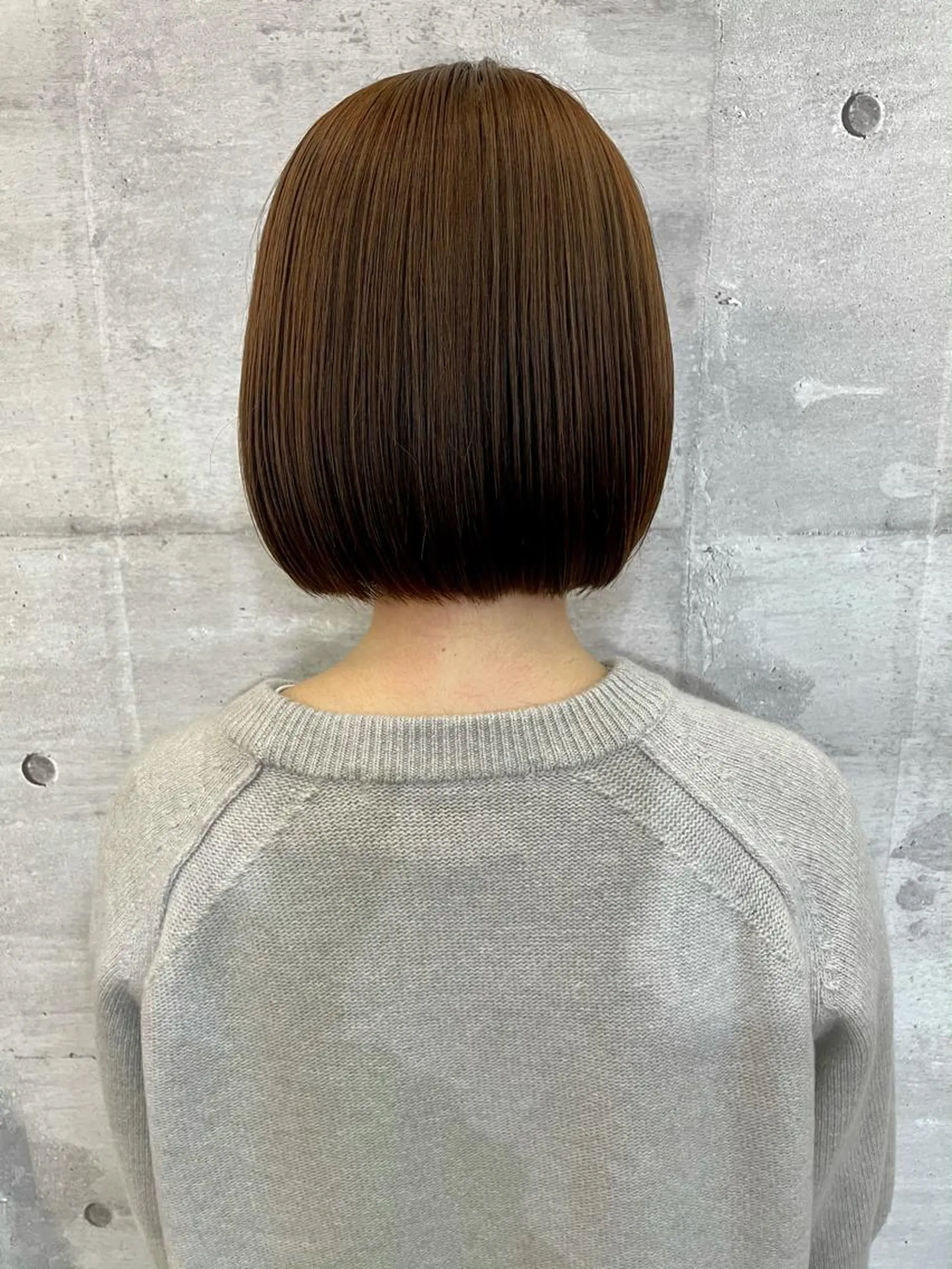 ミディアム カラー テラコッタ カット ヘアカラー トリートメント 江上拓郎/ショート /酸性ストレートのヘアスタイル