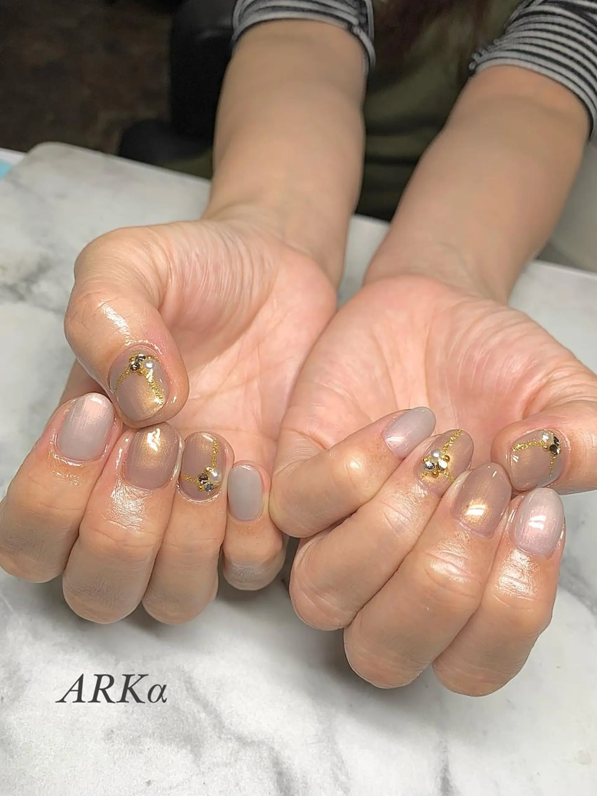 ショート ネイル ハンドネイル Nailsalon ARKαのネイルデザイン