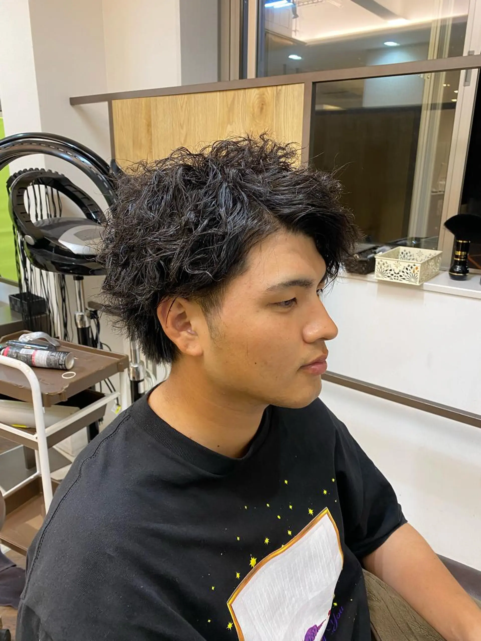 メンズ カット パーマ 宮永 瑞樹のヘアスタイル