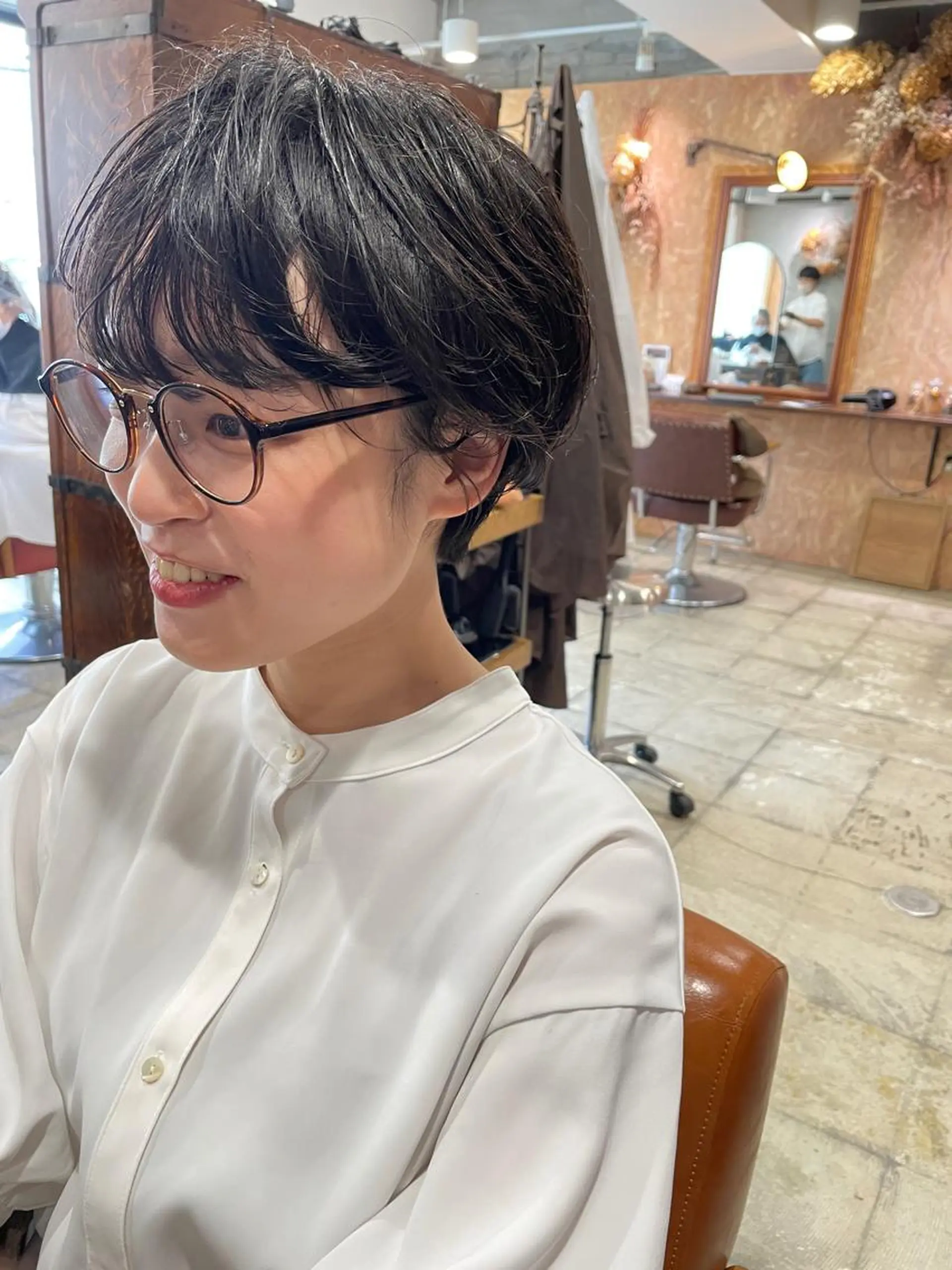 ショート カット パーマ トリートメント さの あやねのヘアスタイル