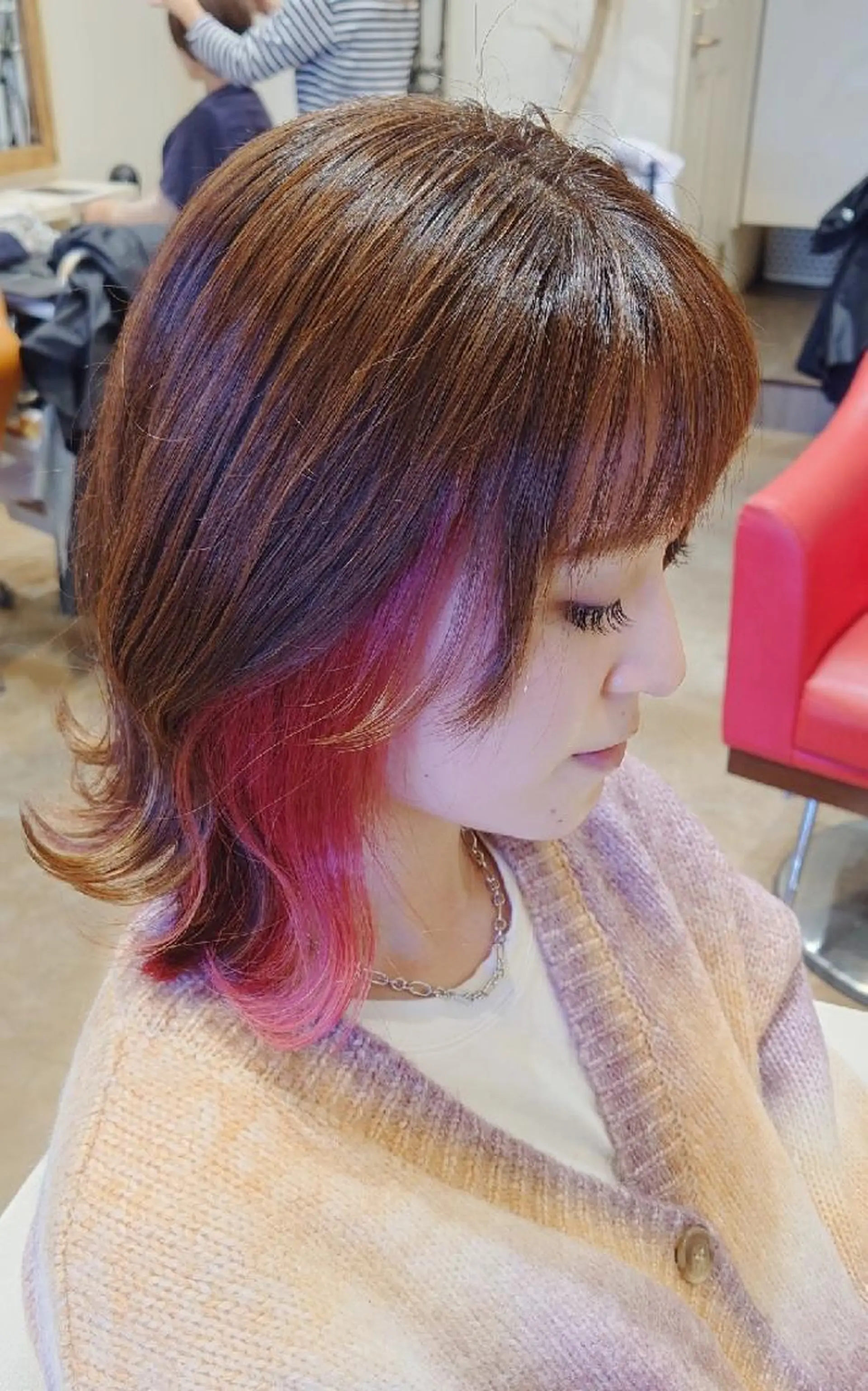 カラー ハイライトカラー インナーカラー 髪質改善 縮毛矯正 LAMP HAIR  ランプヘアー所属・徳永 博志のヘアスタイル