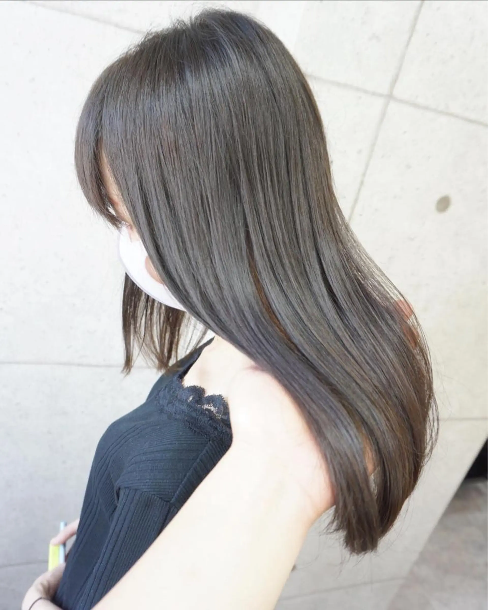 セミロング 髪質改善 ヘアカラー トリートメント hair teria ryu 大塚のヘアスタイル