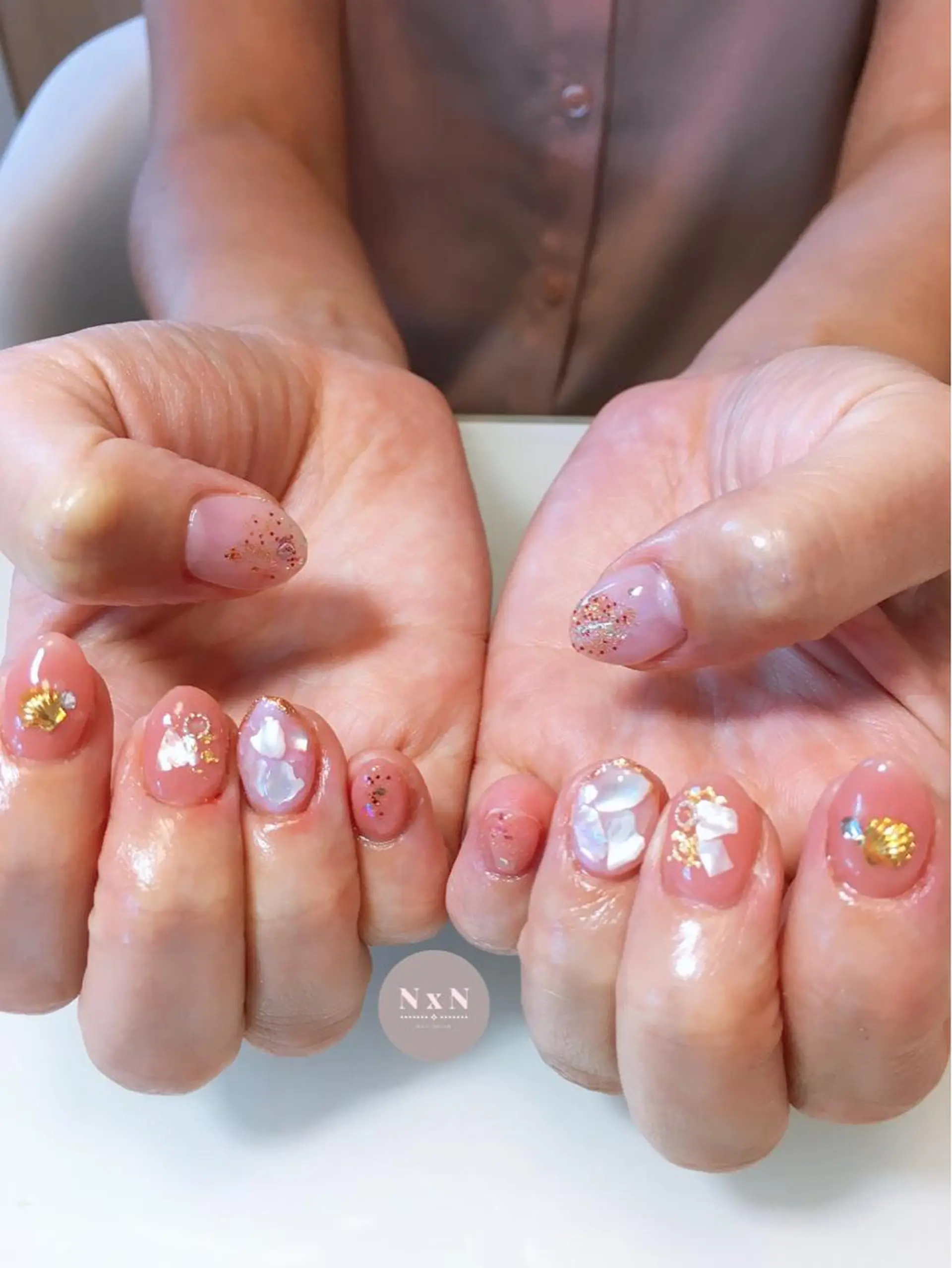 ネイル ジェルネイル ぷっくりネイル nail salon N×Nのネイルデザイン