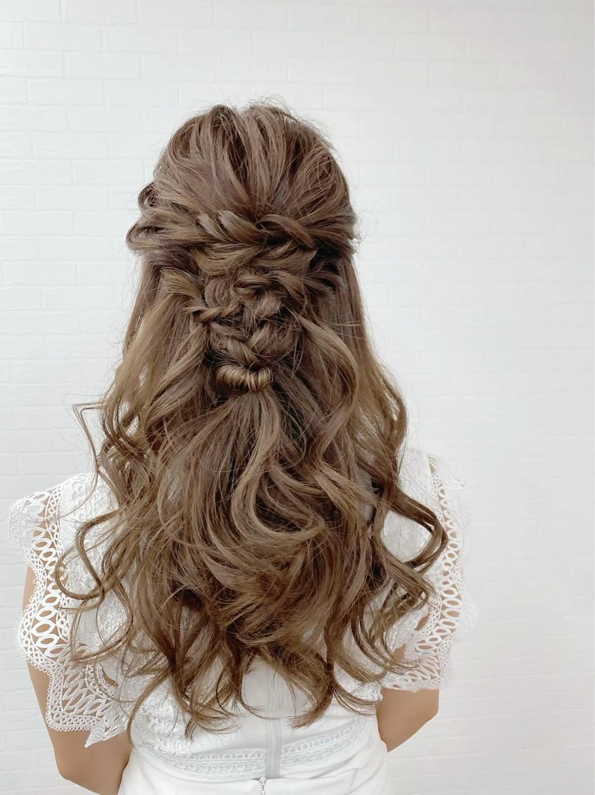 ロング ヘアアレンジ ハーフアップ ヘアセット GRANLUSSO 〜グランルッソ駅前店所属・木口 嘉美のヘアスタイル