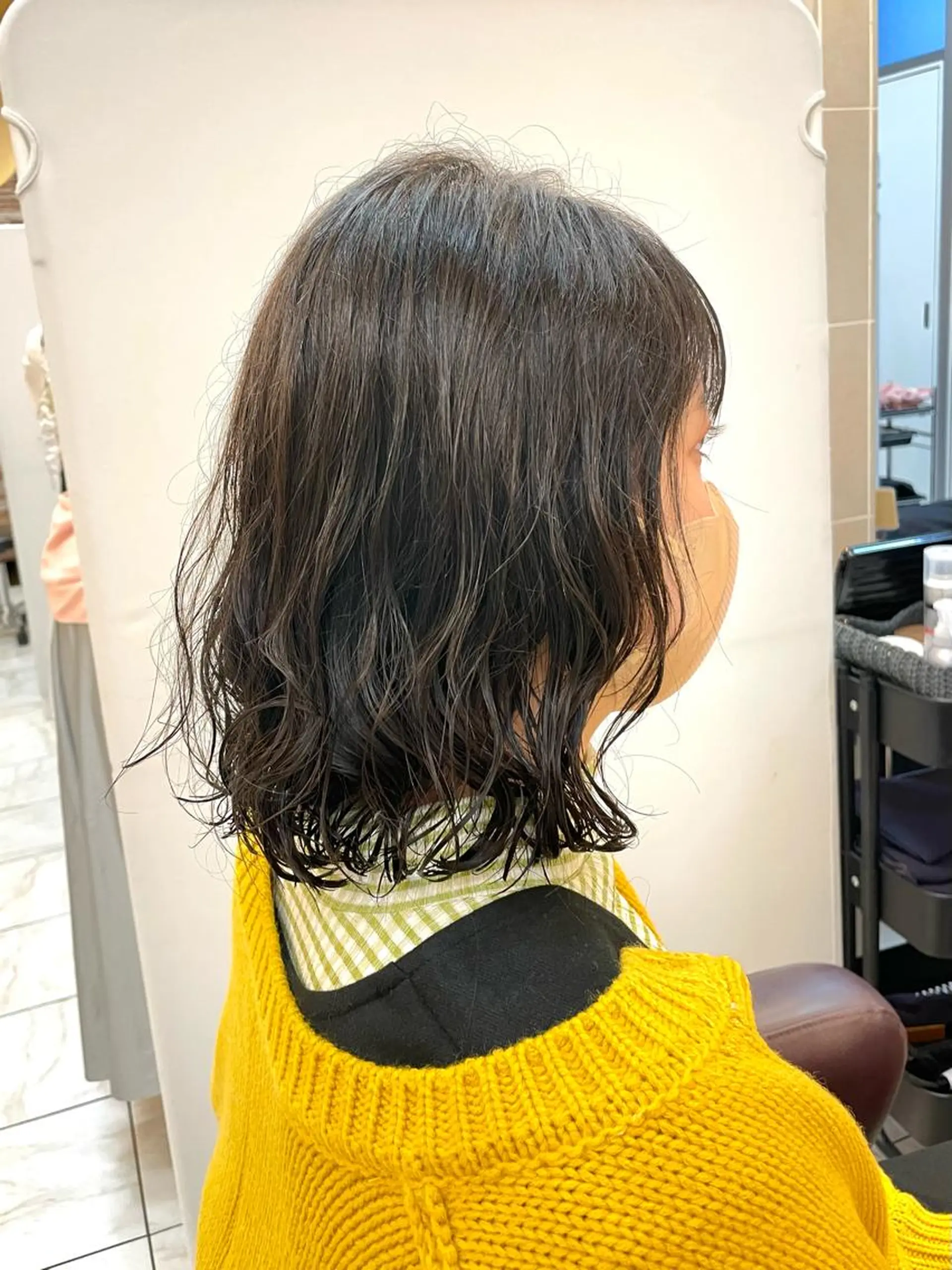 ミディアム カット パーマ 新籾 尚哉のヘアスタイル