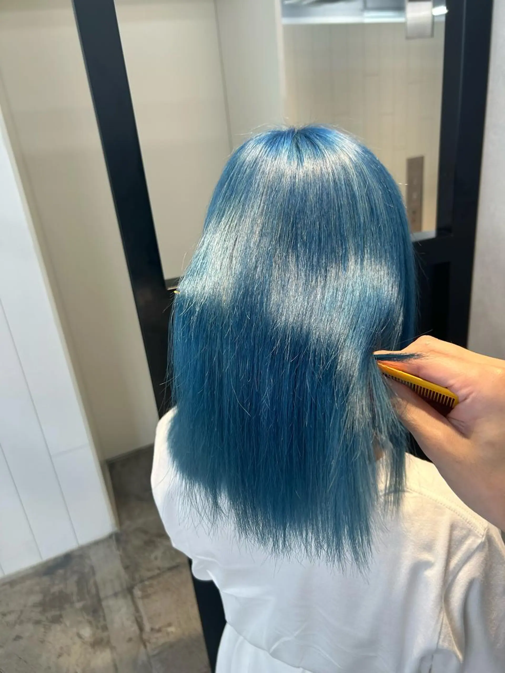 ミディアム カラー ブリーチ ケアブリーチ ヘアカラー トリートメント dx share salon 渋谷所属・髪質改善ヘアエステ Soruhaのヘアスタイル