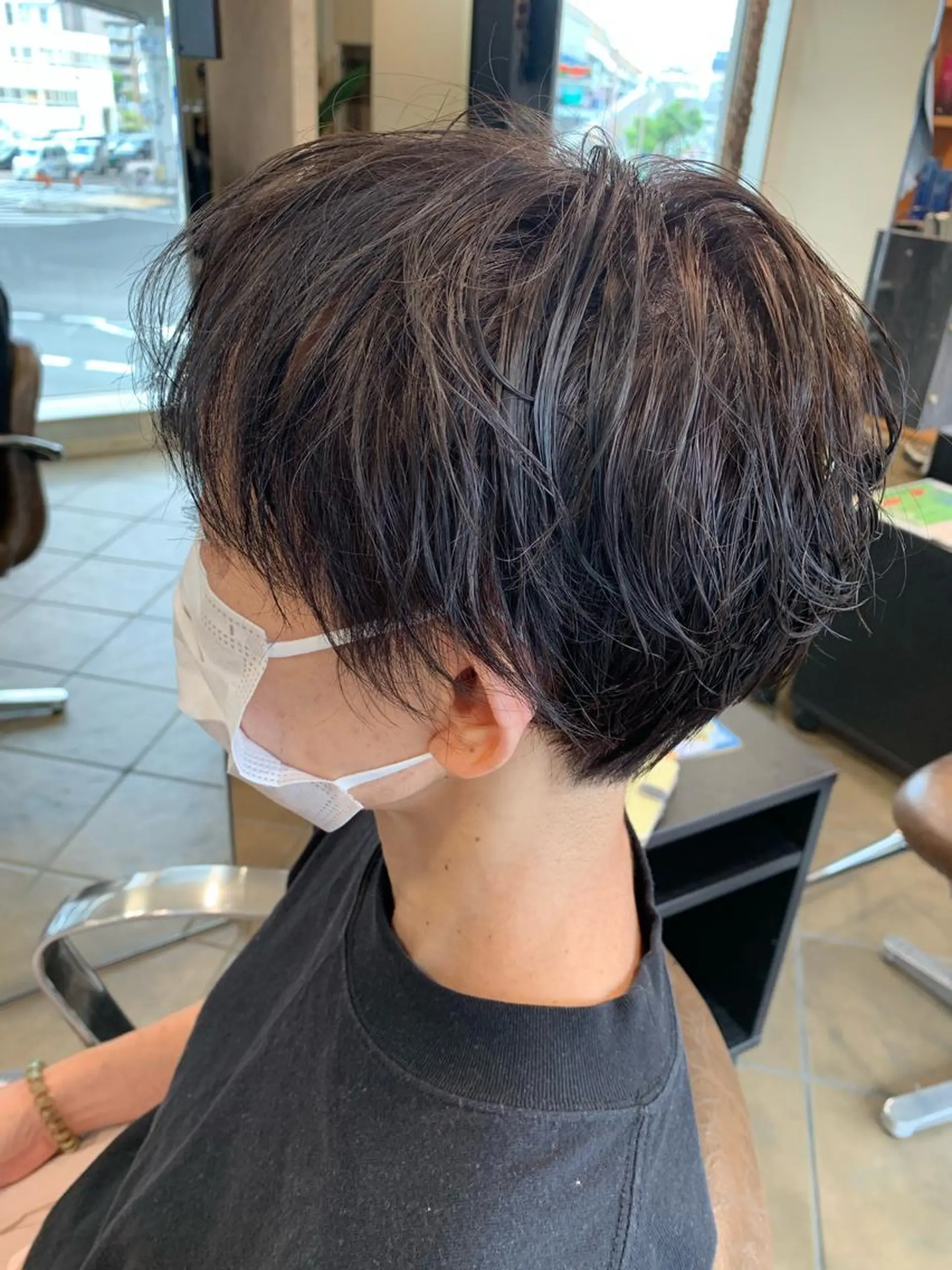 ショート ショートヘア Ripps長居所属・メテオ ／ヘアカラー 西川菜実のヘアスタイル