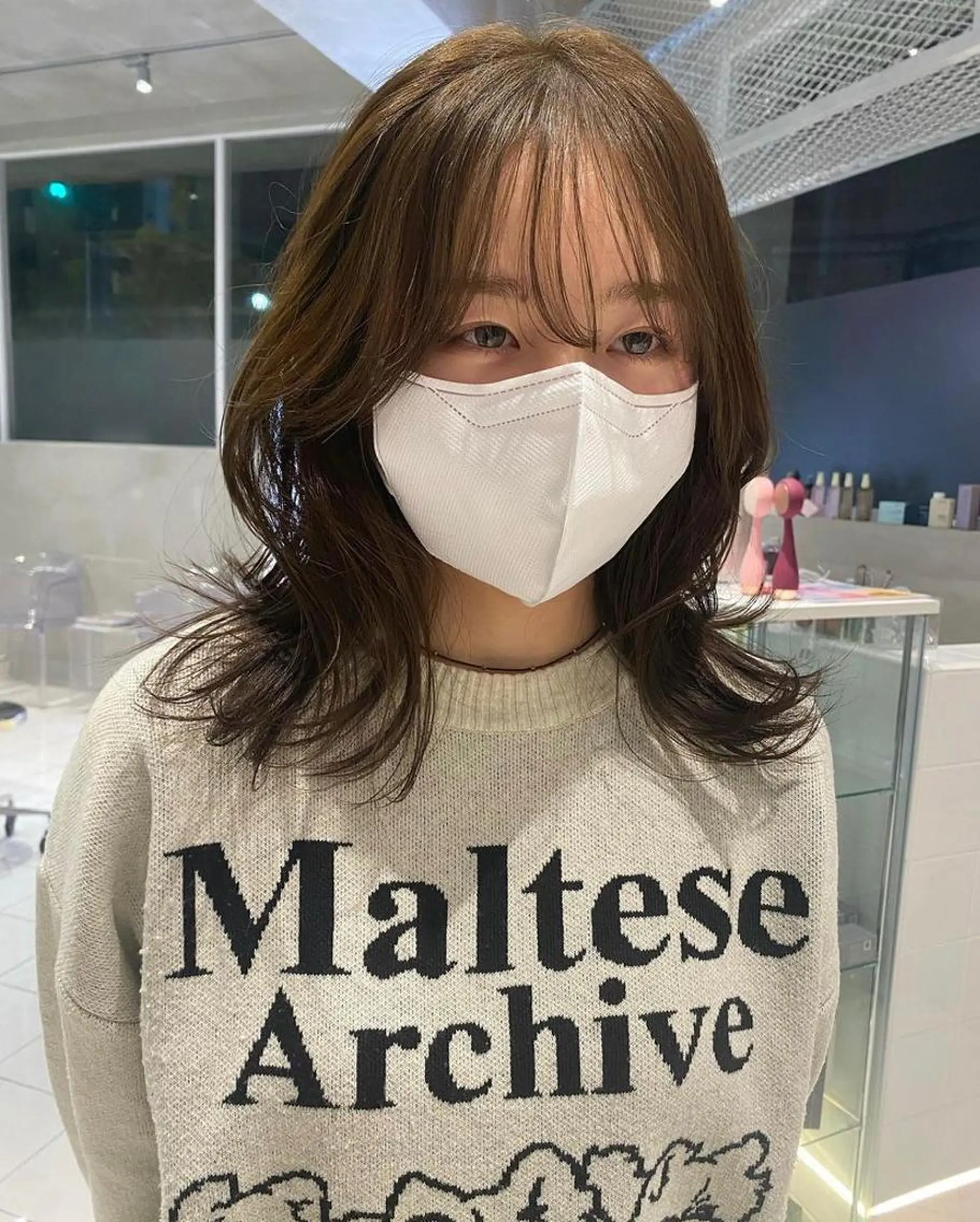 カラー 透明感カラー ダブルカラー オリーブカラー ボブ/ハイトーン REINAのヘアスタイル