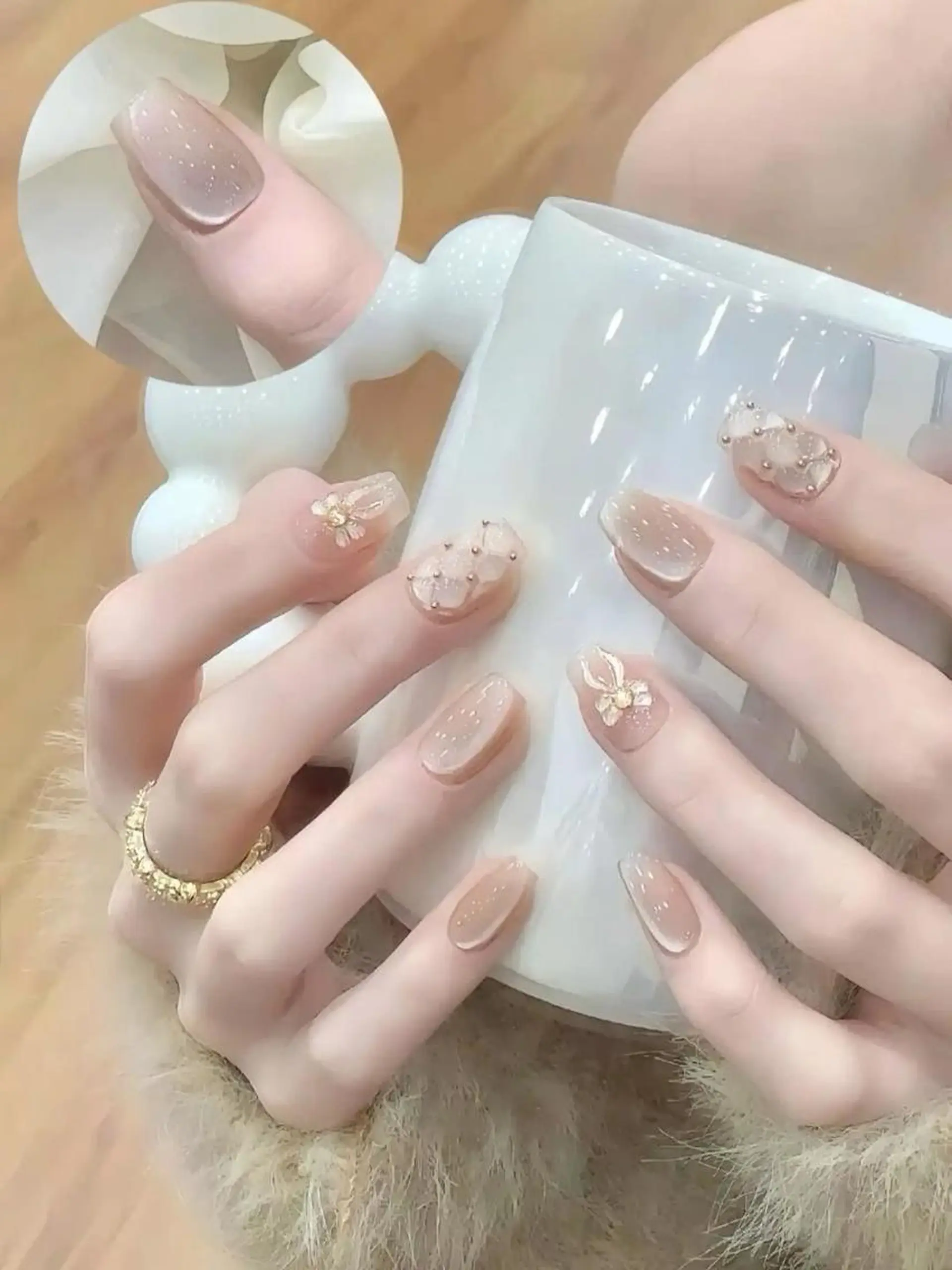 ネイル 長さ出し フレンチネイル グラデーション 卒業式 マグネットネイル ハンドネイル MIHANA YUKIのネイルデザイン