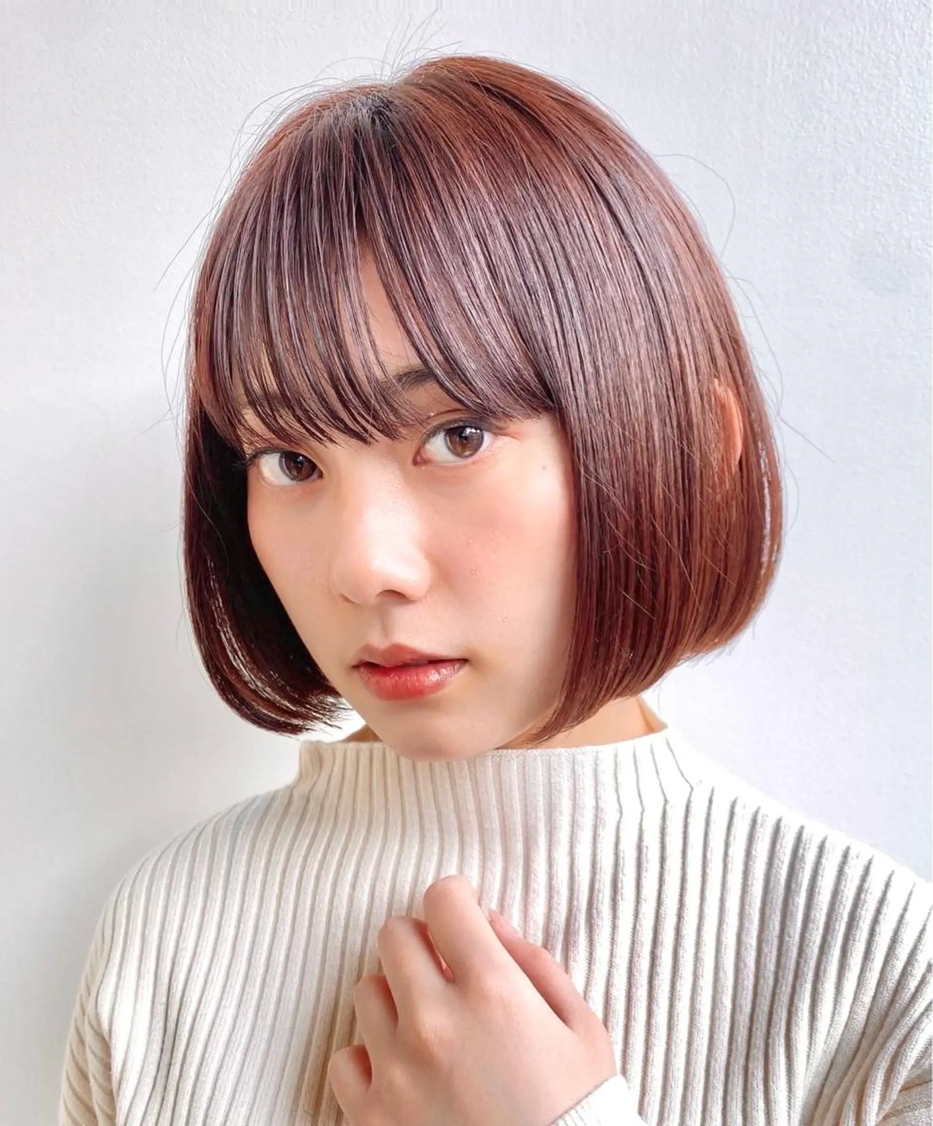 ミディアム カラー ベージュカラー ピンクカラー ピンクベージュ ボブ 表参道 髪質改善専門のその他イメージ