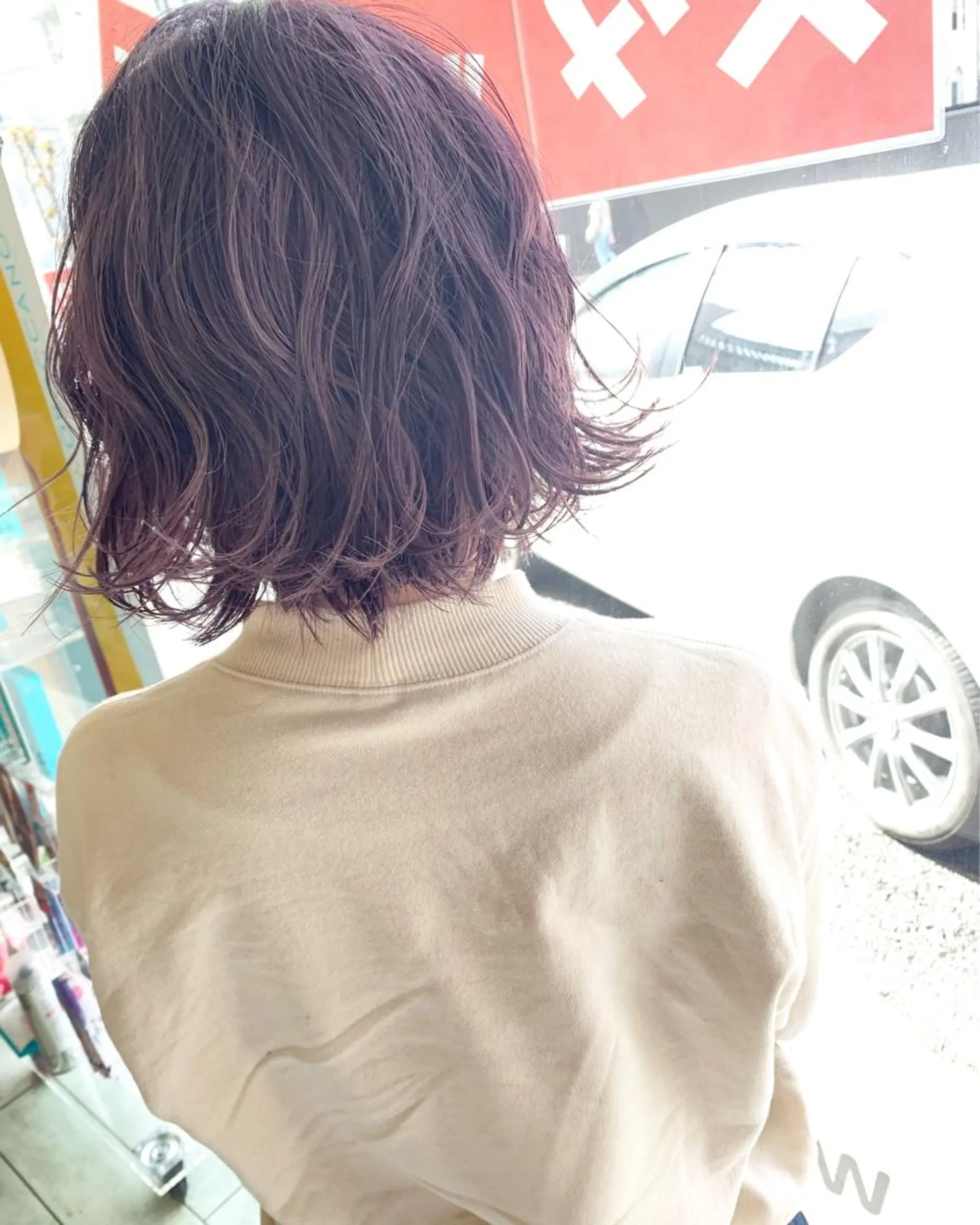 ショート カラー ダブルカラー ピンクカラー ピンクパープル パープルカラー ヘアカラー GLAD 萩原のヘアスタイル