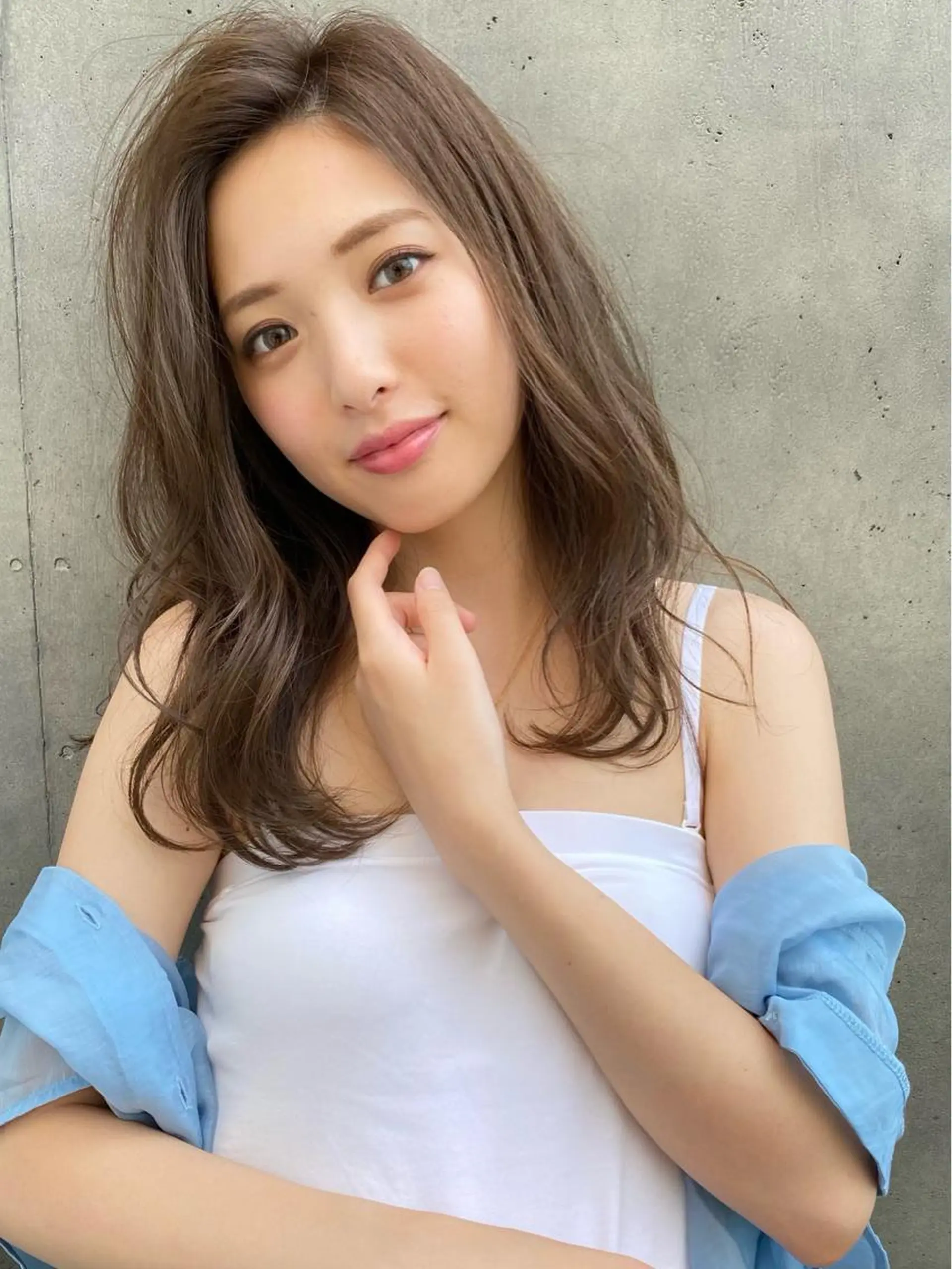 ミディアム カラー 透明感カラー グレージュ カット ヘアカラー レイヤー⭐️カラー ⭐️平川雅史のヘアスタイル