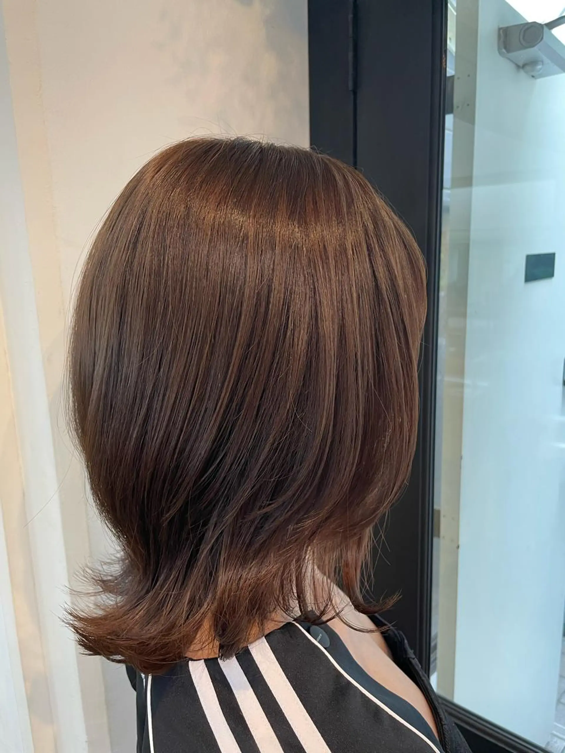 カラー ブラウンカラー yu-kaハッシュ カット/韓国レイヤーのヘアスタイル