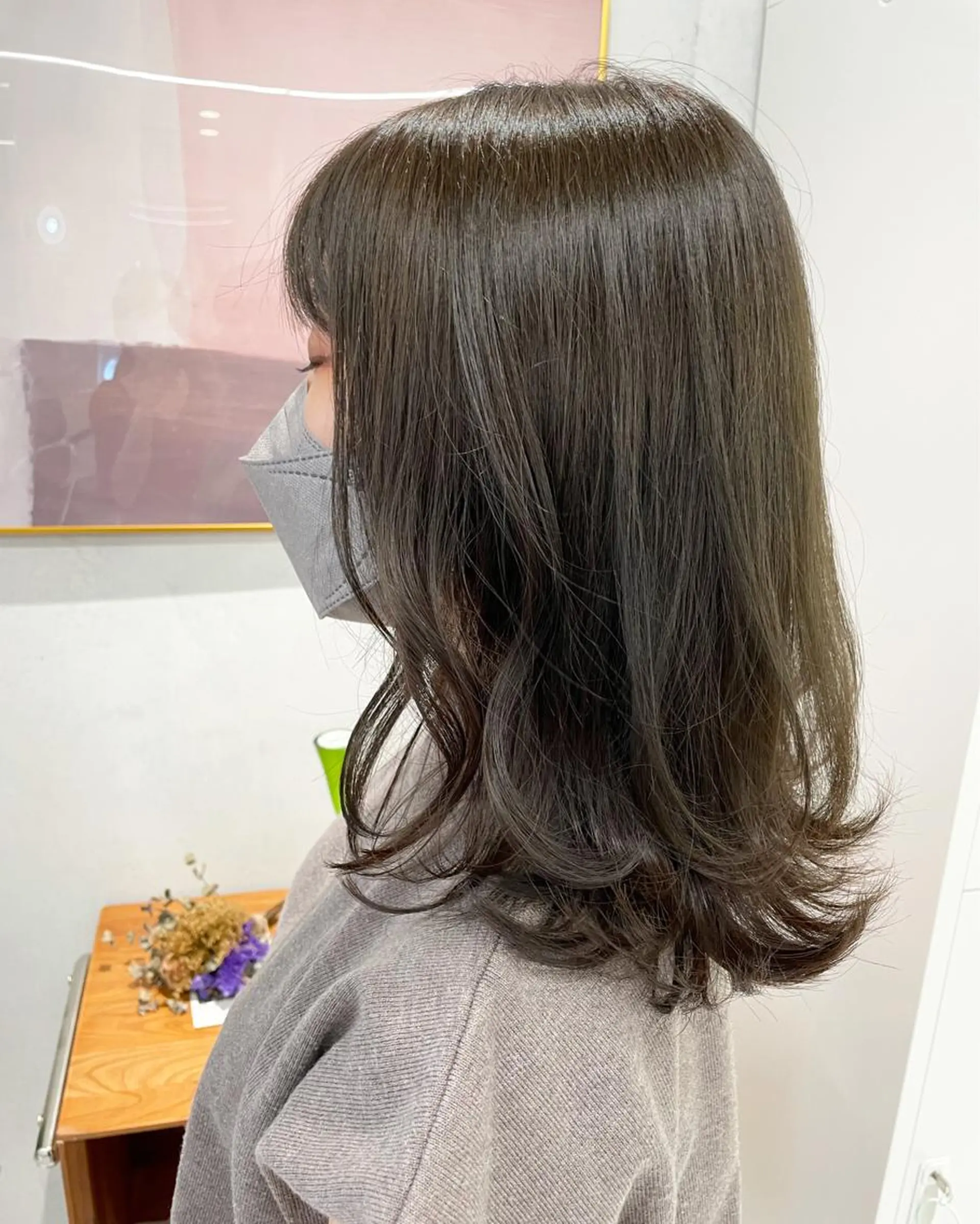 ミディアム カラー カット ヘアカラー トリートメント 遠藤 眞実のヘアスタイル