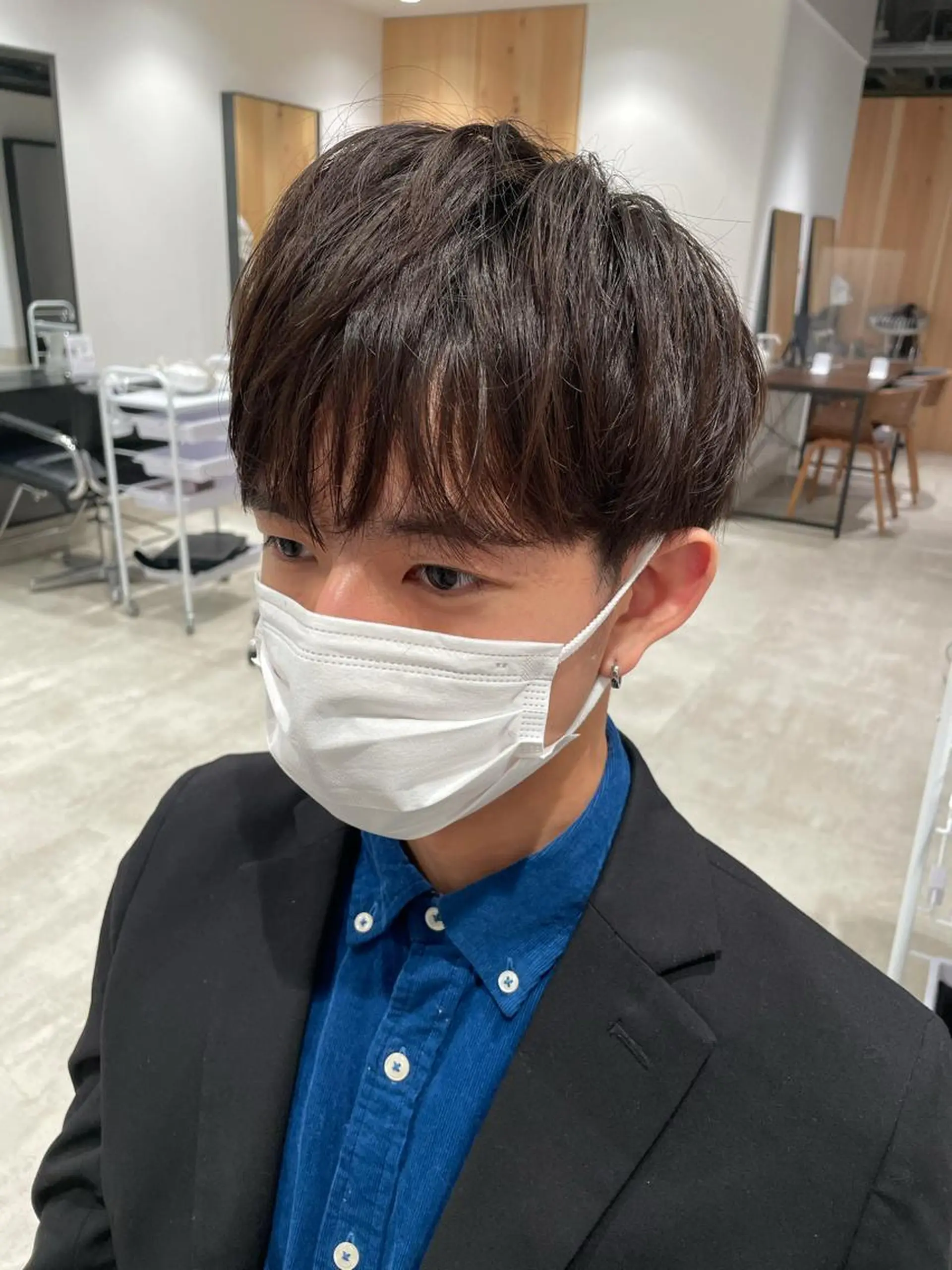 ショート カラー パーマ ヘアアレンジ メンズ パーソナルカラー合わ せたカラー🤍なつみのヘアスタイル