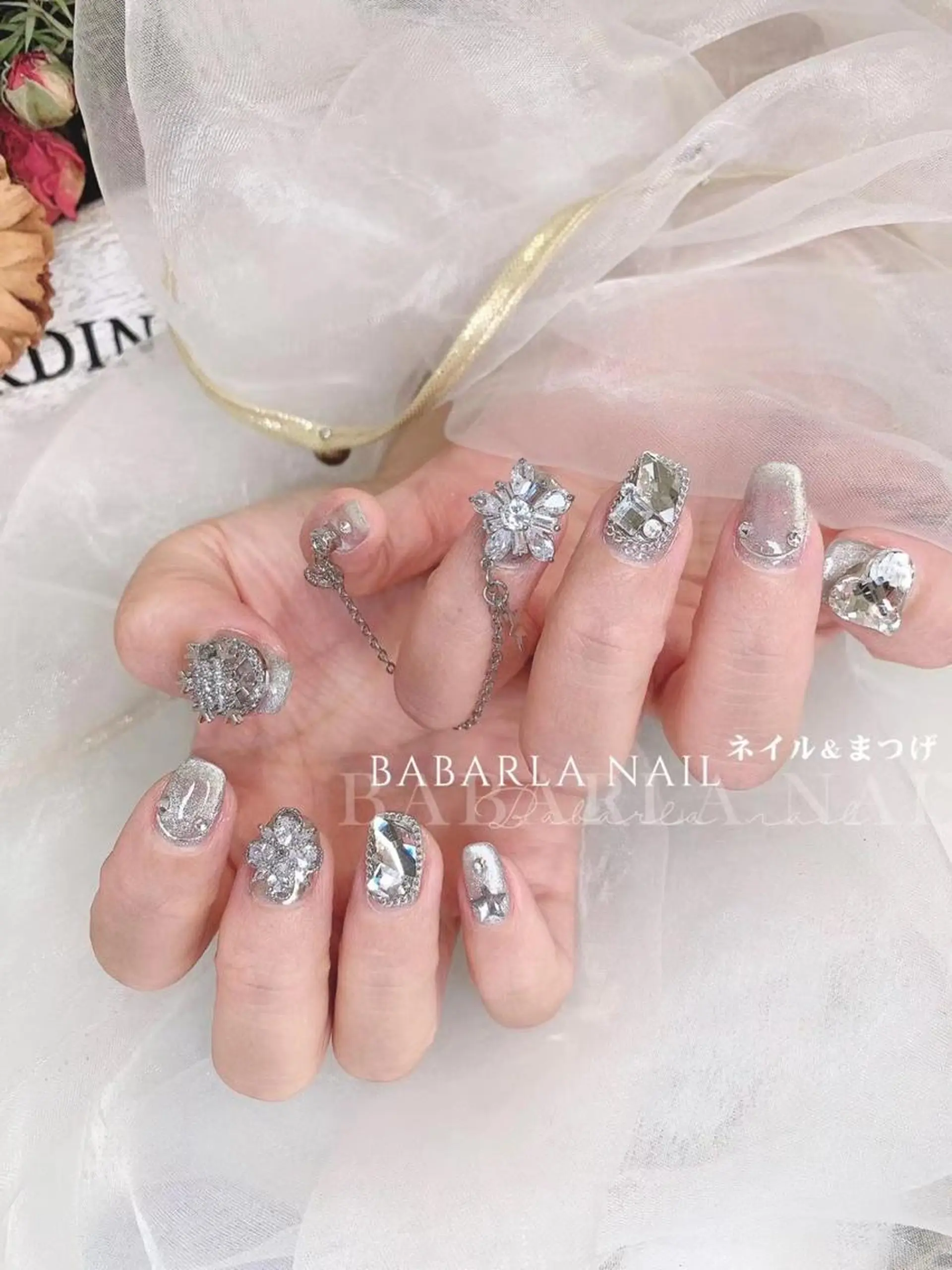 ネイル シルバー Babarla nailのネイルデザイン