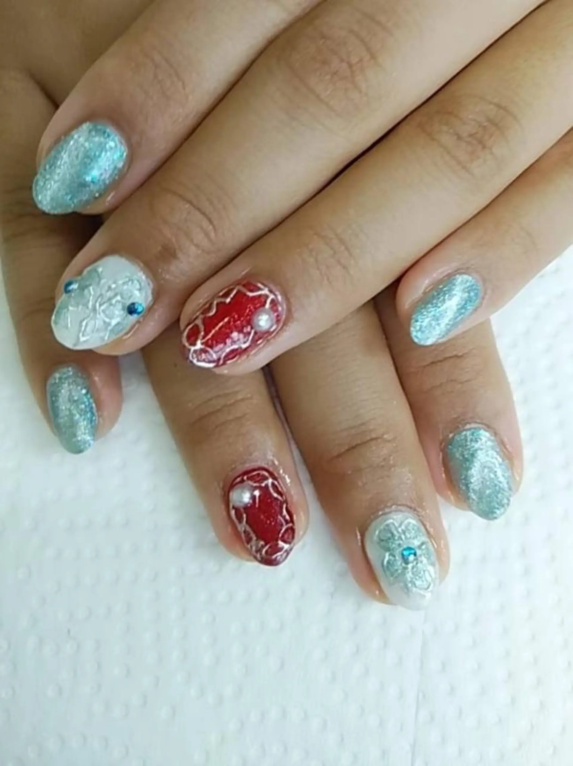 ネイル マグネットネイル 持ち込み ハンドネイル ハンドケア プライベートサロン RosyLily所属・プライベートサロン Rosy Lilyのネイルデザイン