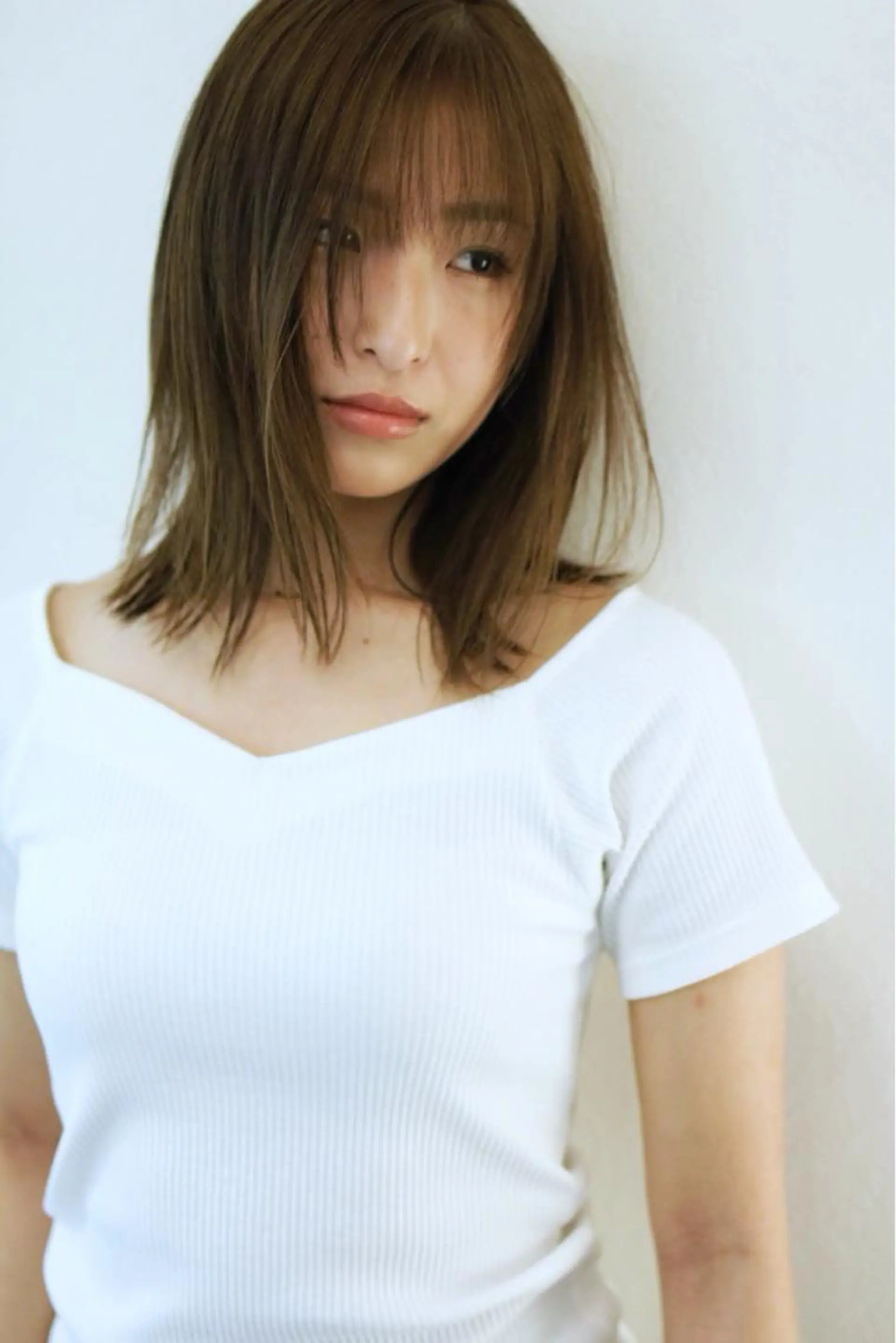 セミロング カラー 斉藤 貴也のヘアスタイル