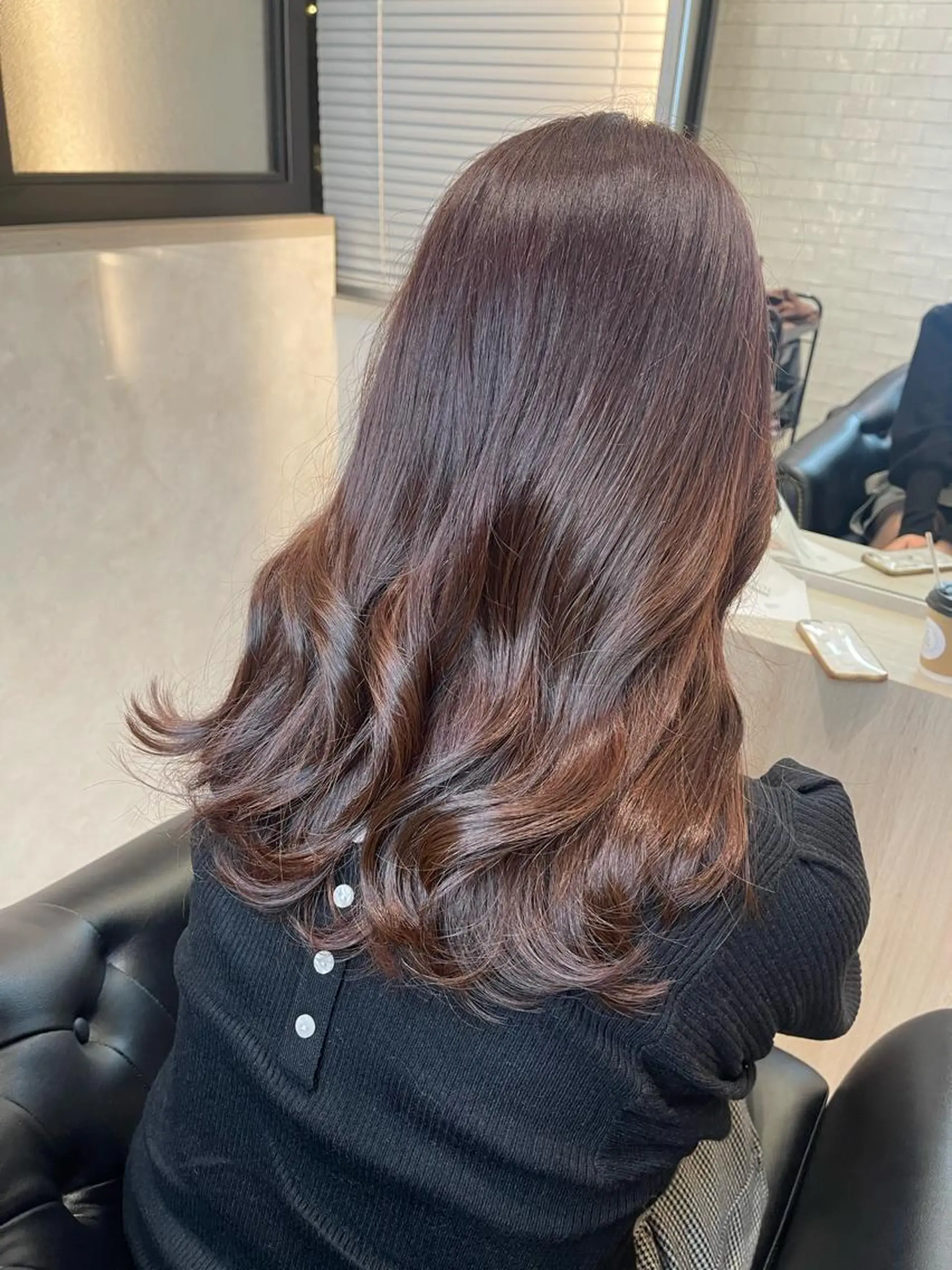 セミロング カラー カット ヘアカラー トリートメント &chaLme   心斎橋所属・emi/髪質改善/ 韓国風/艶カラーのヘアスタイル