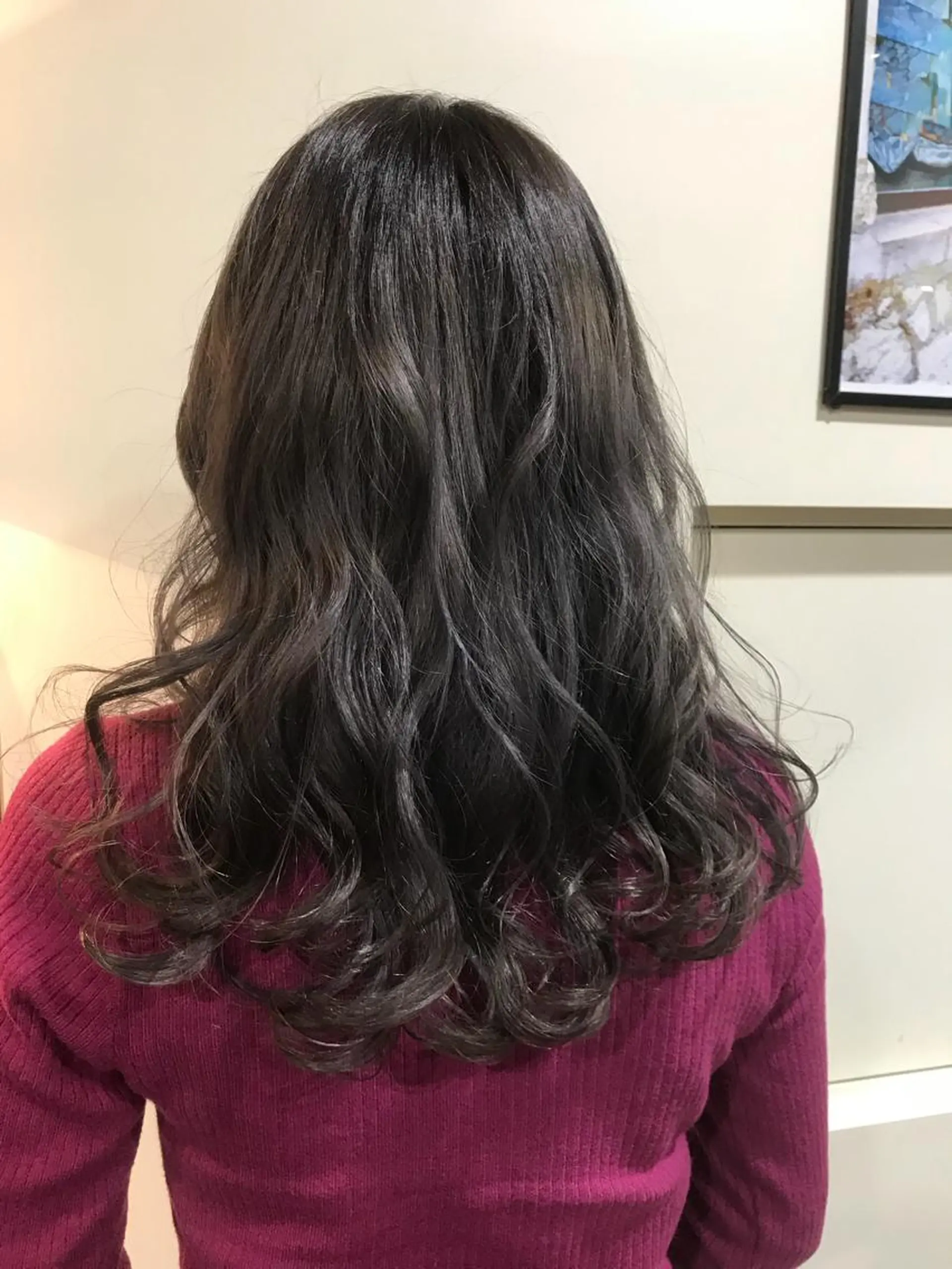 ロング カラー パーマ ヘアアレンジ グラデーションカラー グレージュ シルバー シルバーグレージュ maison所属・野田 修平のヘアスタイル