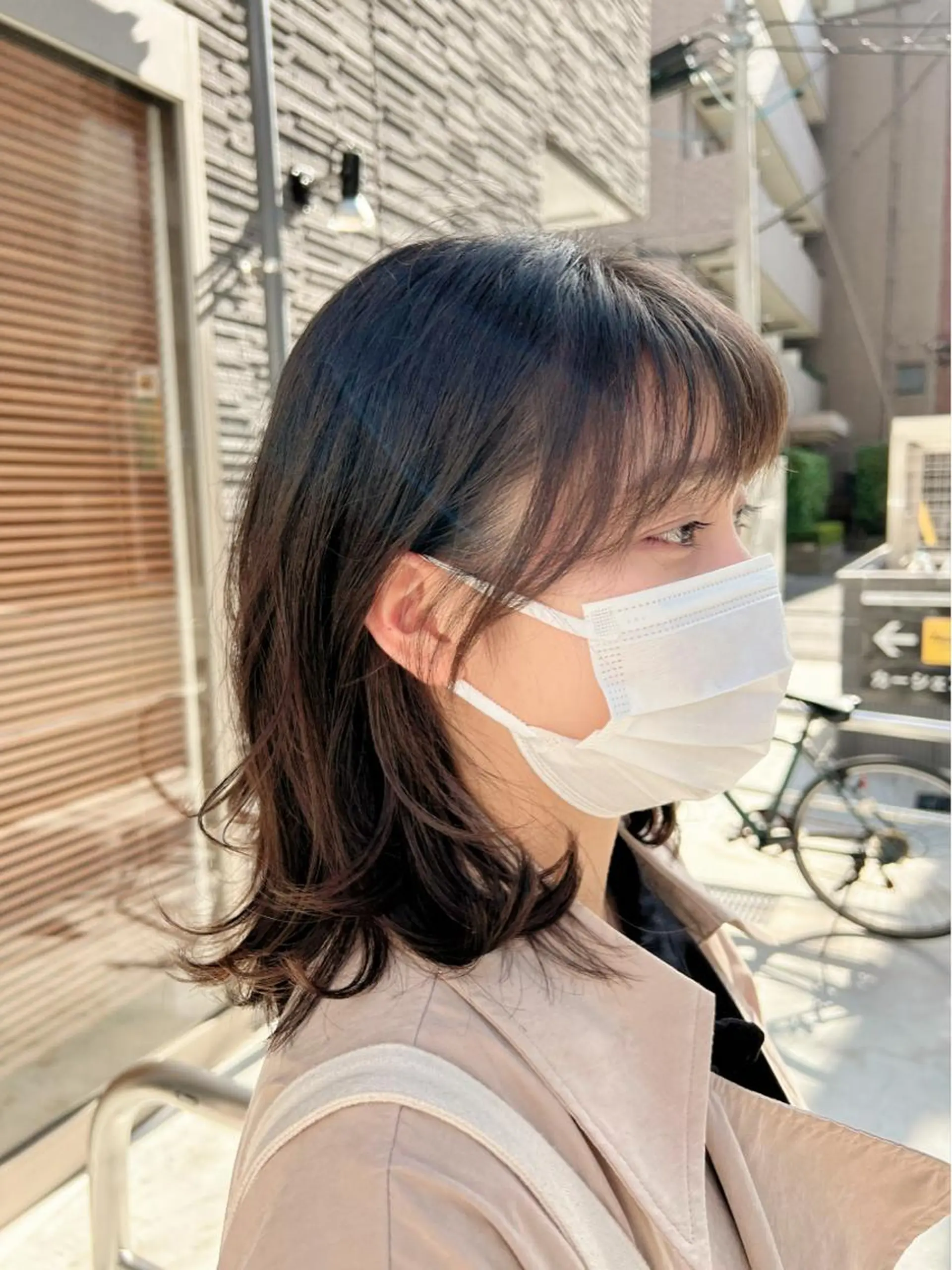 ミディアム サイドバング 小顔カット ✨上品可愛い 垢抜けカラー/後藤✨のヘアスタイル