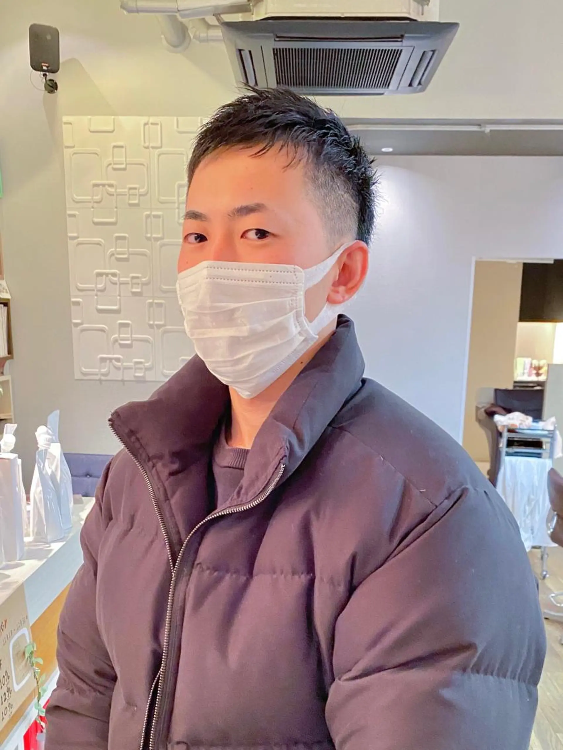 メンズ メンズベリーショート メンズパーマ/フェ ザーパーマ/古川晴輝のヘアスタイル