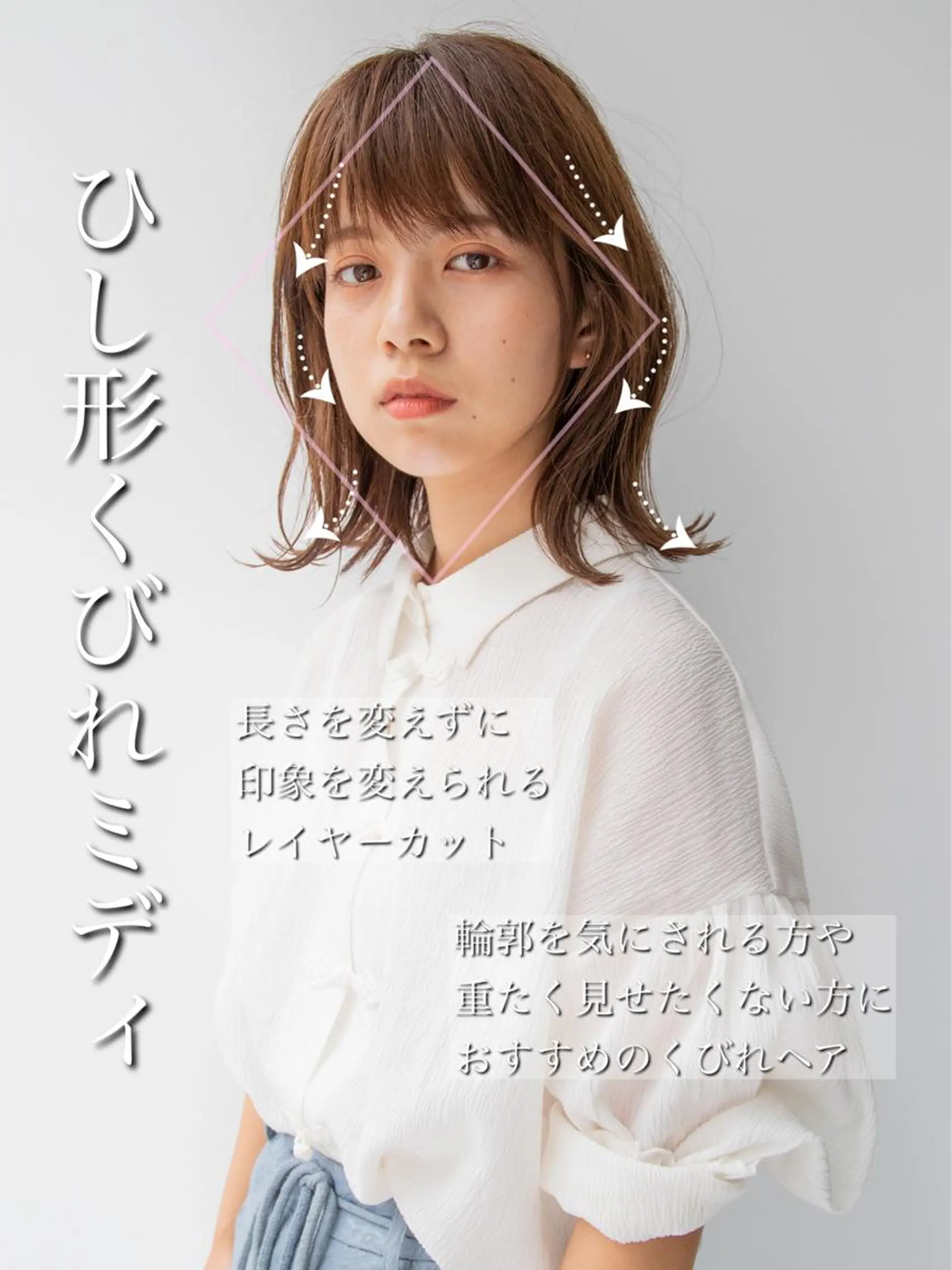 ミディアム くびれヘア 顔周りカット 小顔カット トリートメント 【1日2名様限定】 AFLOAT白川雄副のヘアスタイル