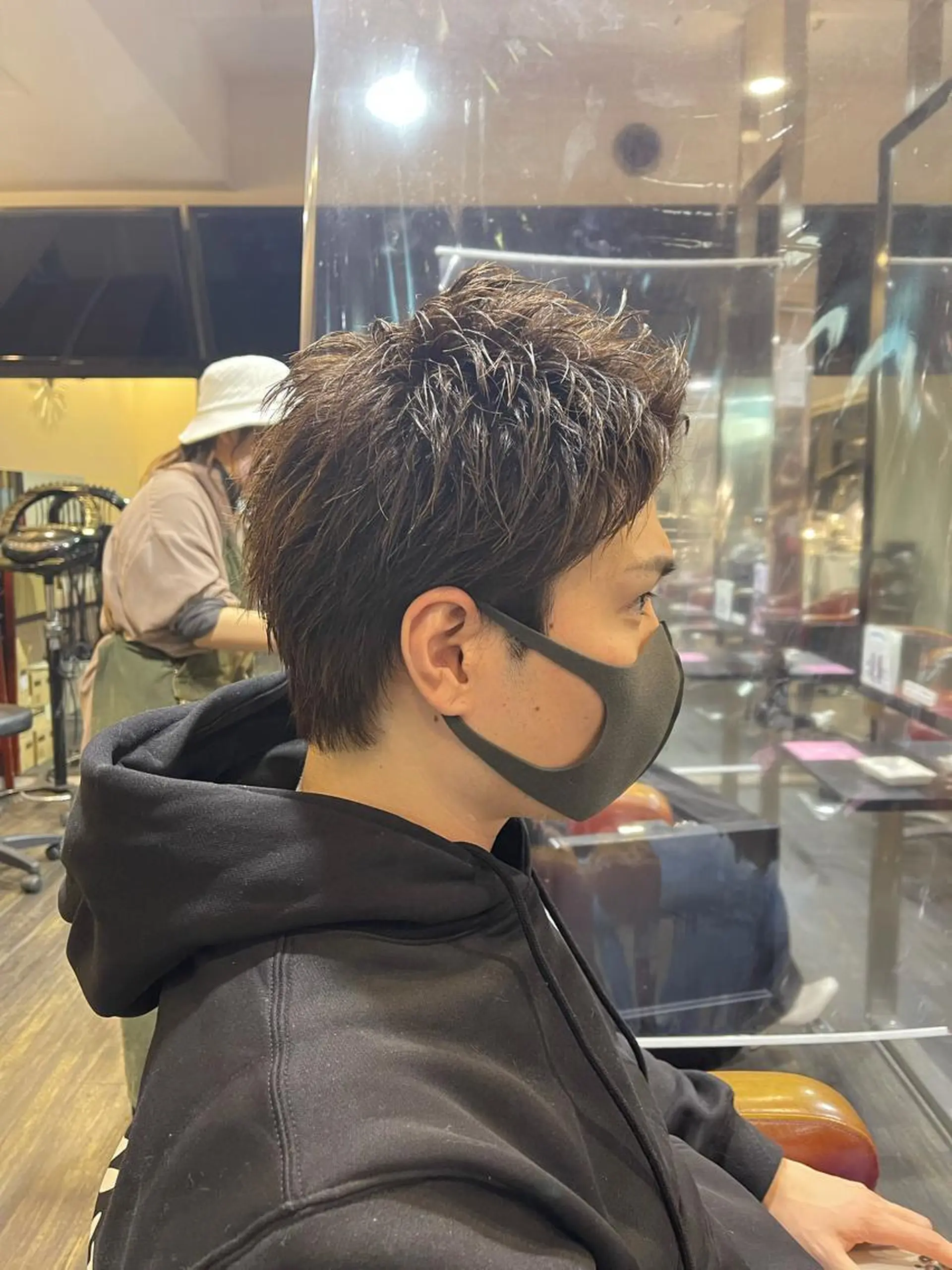 ショート カラー メンズ 刈り上げ アッシュ アッシュブラウン ブラウンカラー ショートヘア メンズスタイル /メンズパーマ/須藤のヘアスタイル