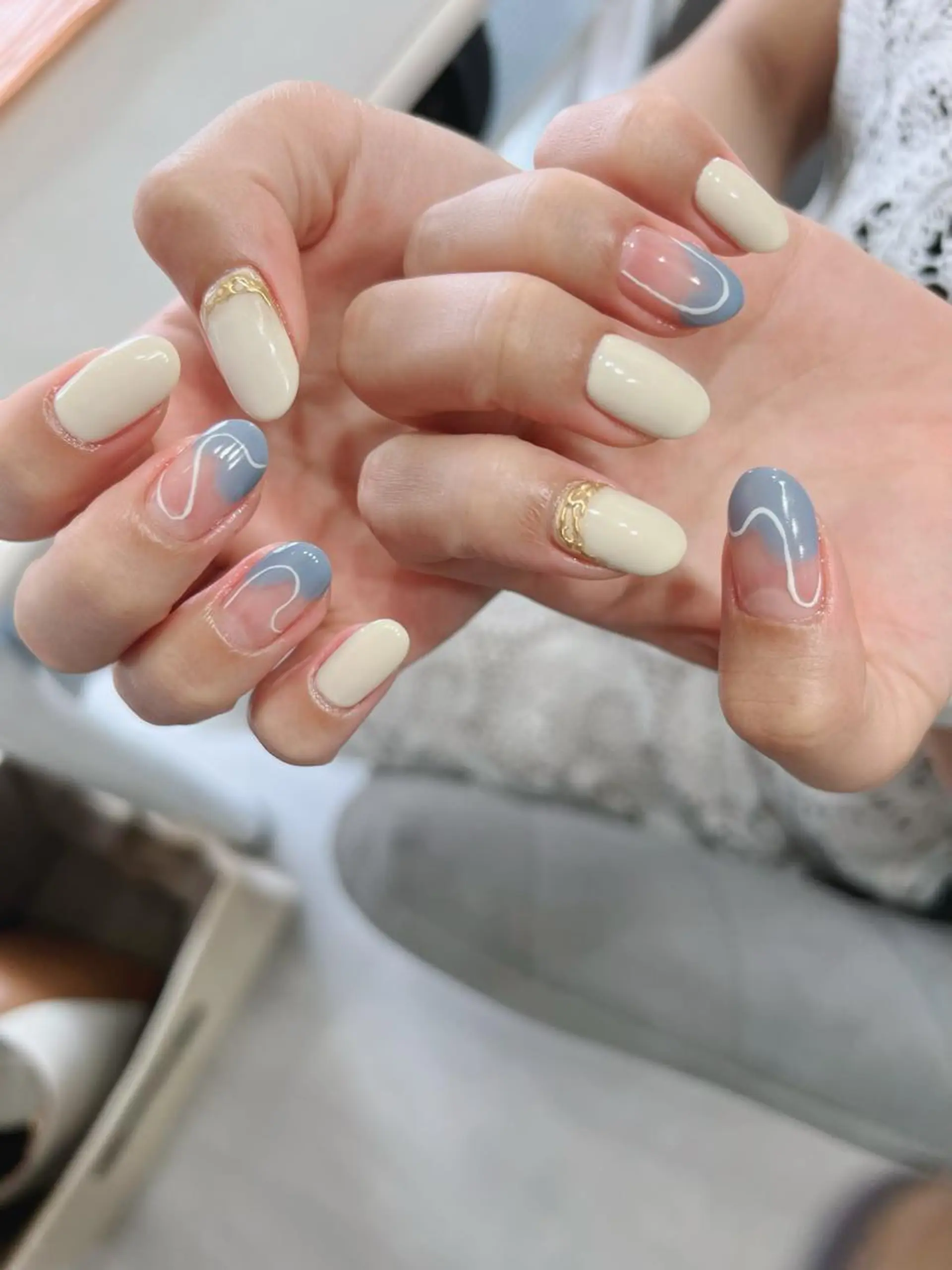 ネイル 北浦和 自爪育成ケアのネイルデザイン