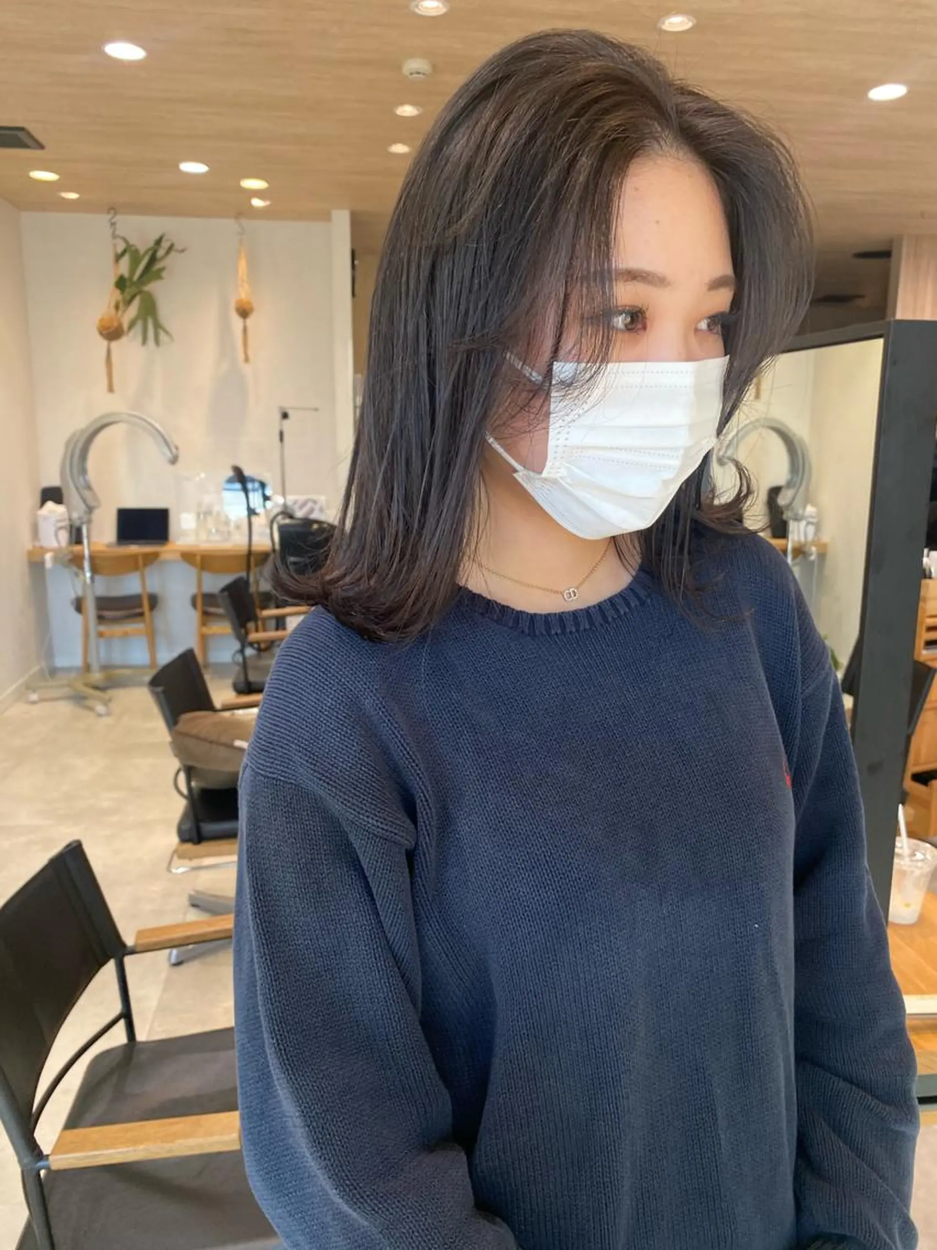 セミロング カラー グレージュ カット ヘアカラー パーマ指名No1 /namiのヘアスタイル