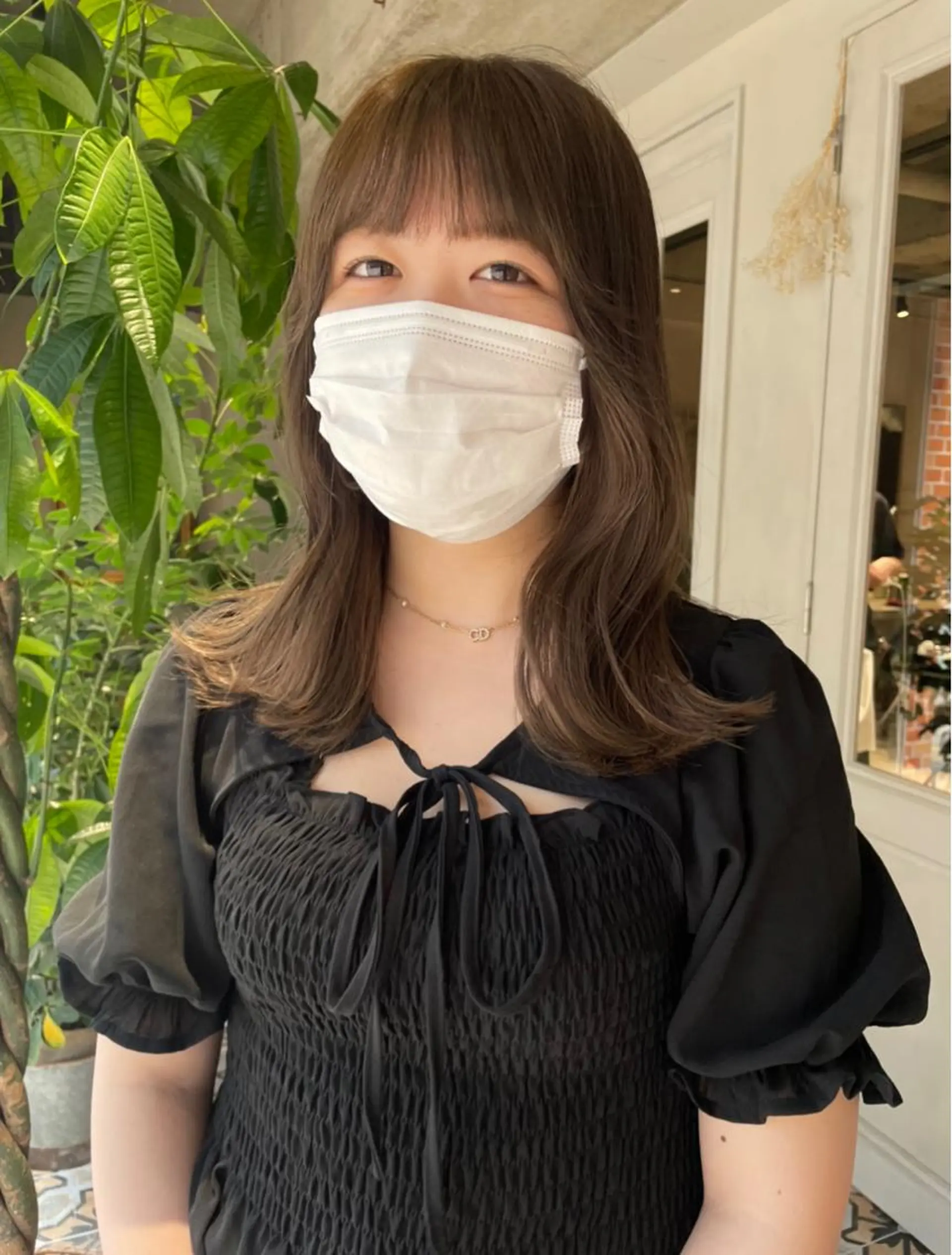 セミロング カラー ベージュカラー くびれヘア ベージュ🤎透明感 カラー🤎anriのヘアスタイル