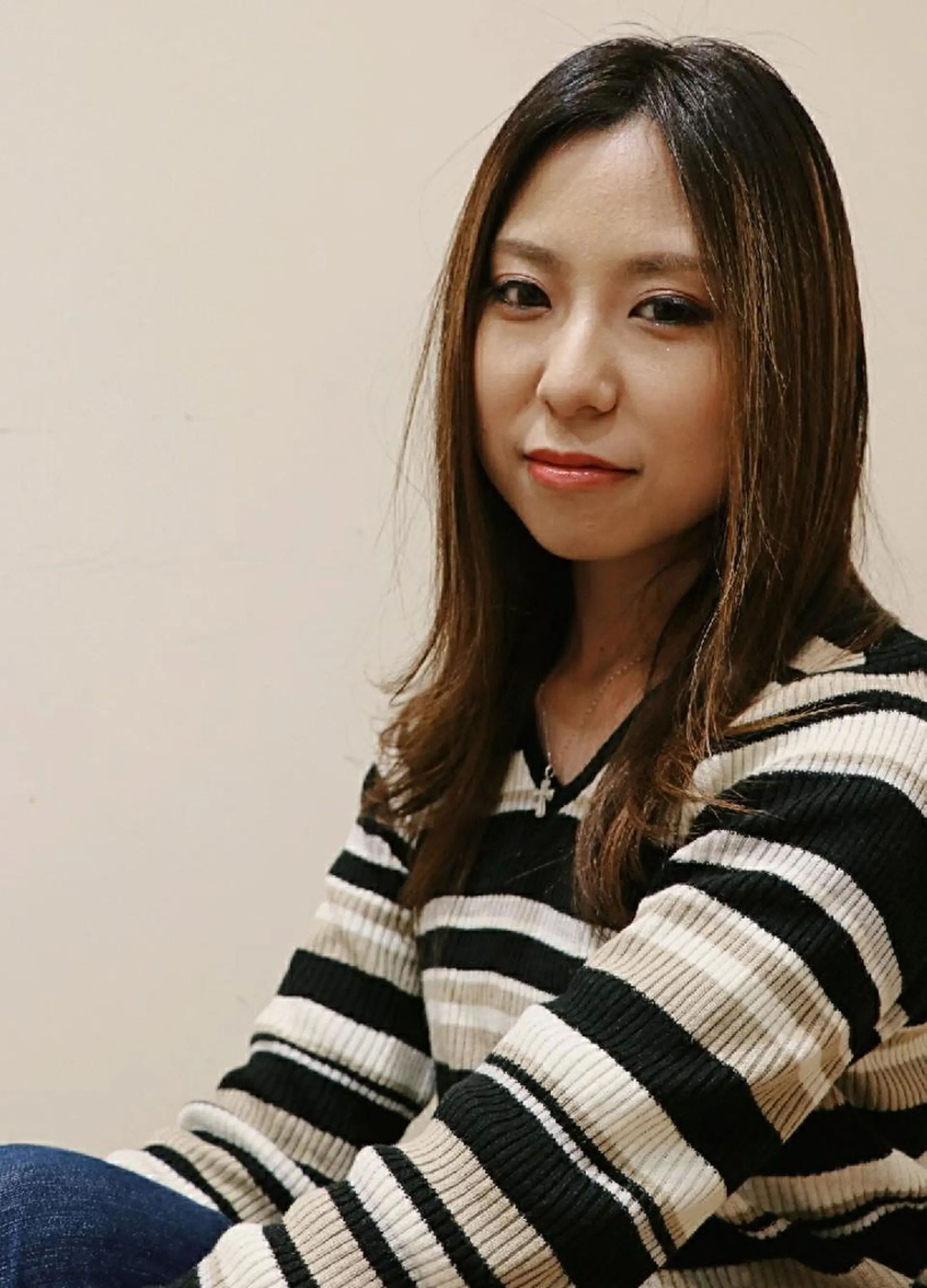 セミロング カラー ハイライトカラー メッシュ ハイライト LAMP HAIR  ランプヘアー所属・徳永 博志のヘアスタイル