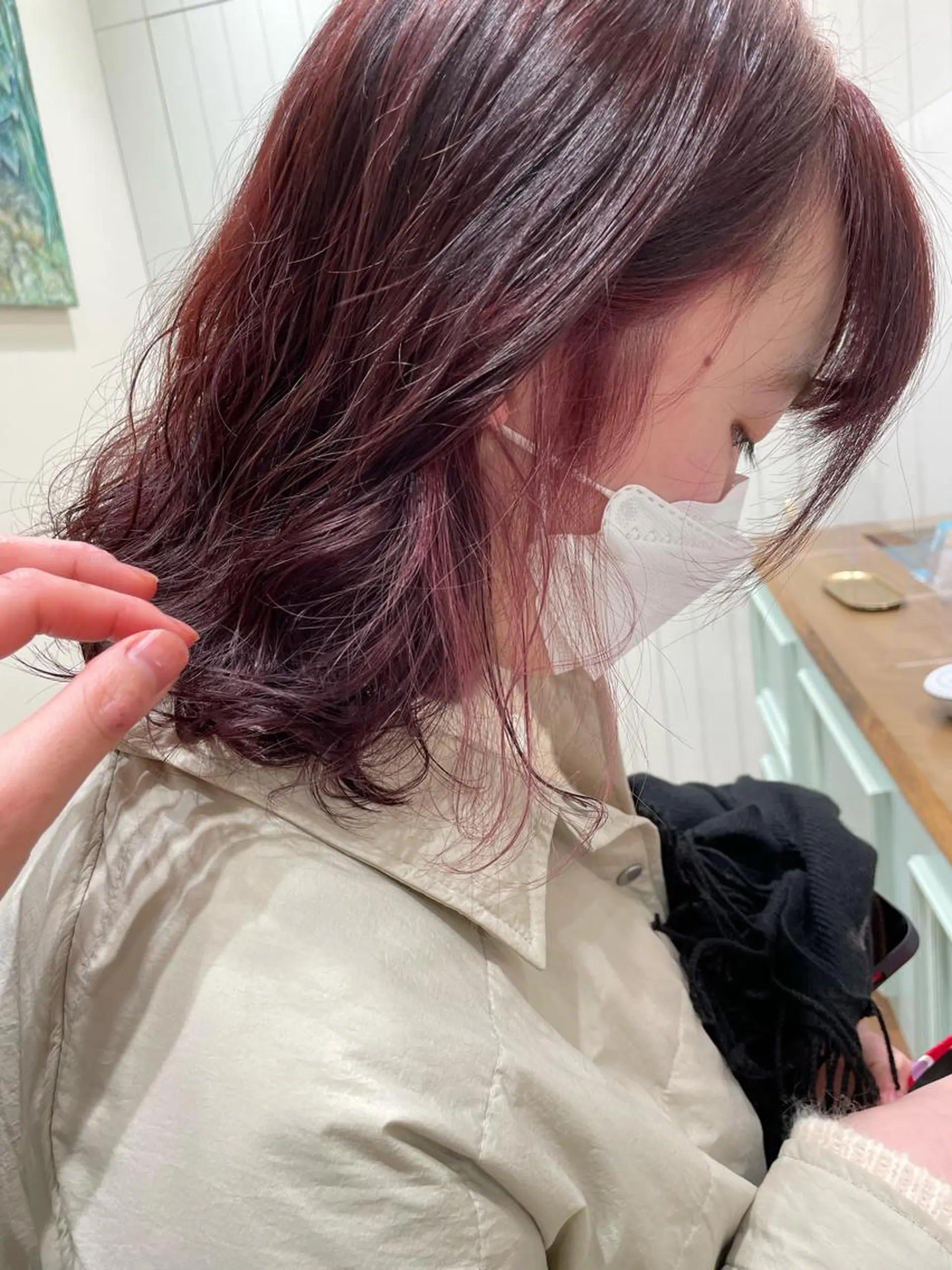 ミディアム カラー 韓国／大宮／レイヤー 🤍AYA🤍のヘアスタイル