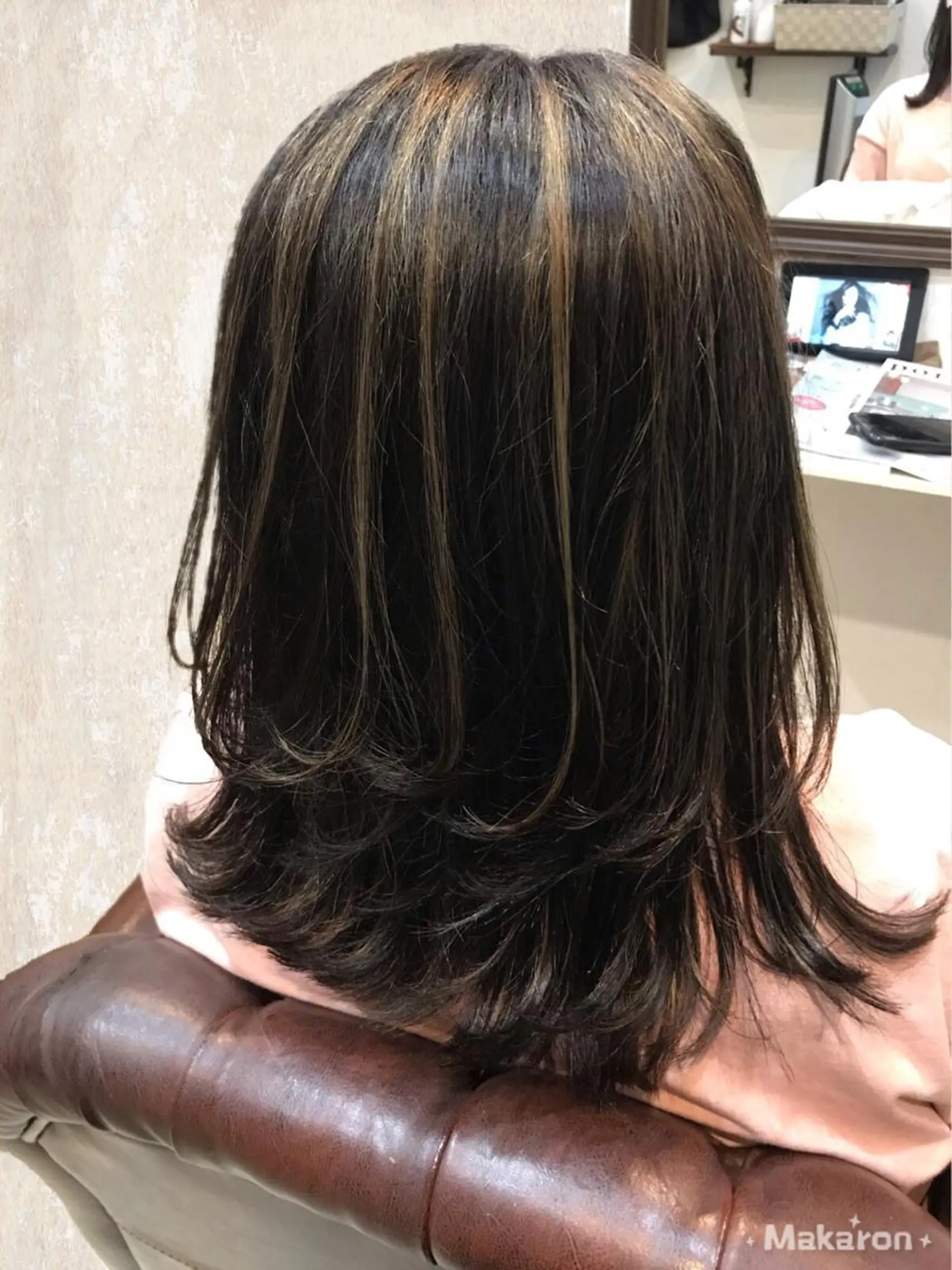 ロング カラー デザインカラー ハイライトカラー 3Dハイライト ハイライト レイヤーカット hair works raptureのヘアスタイル