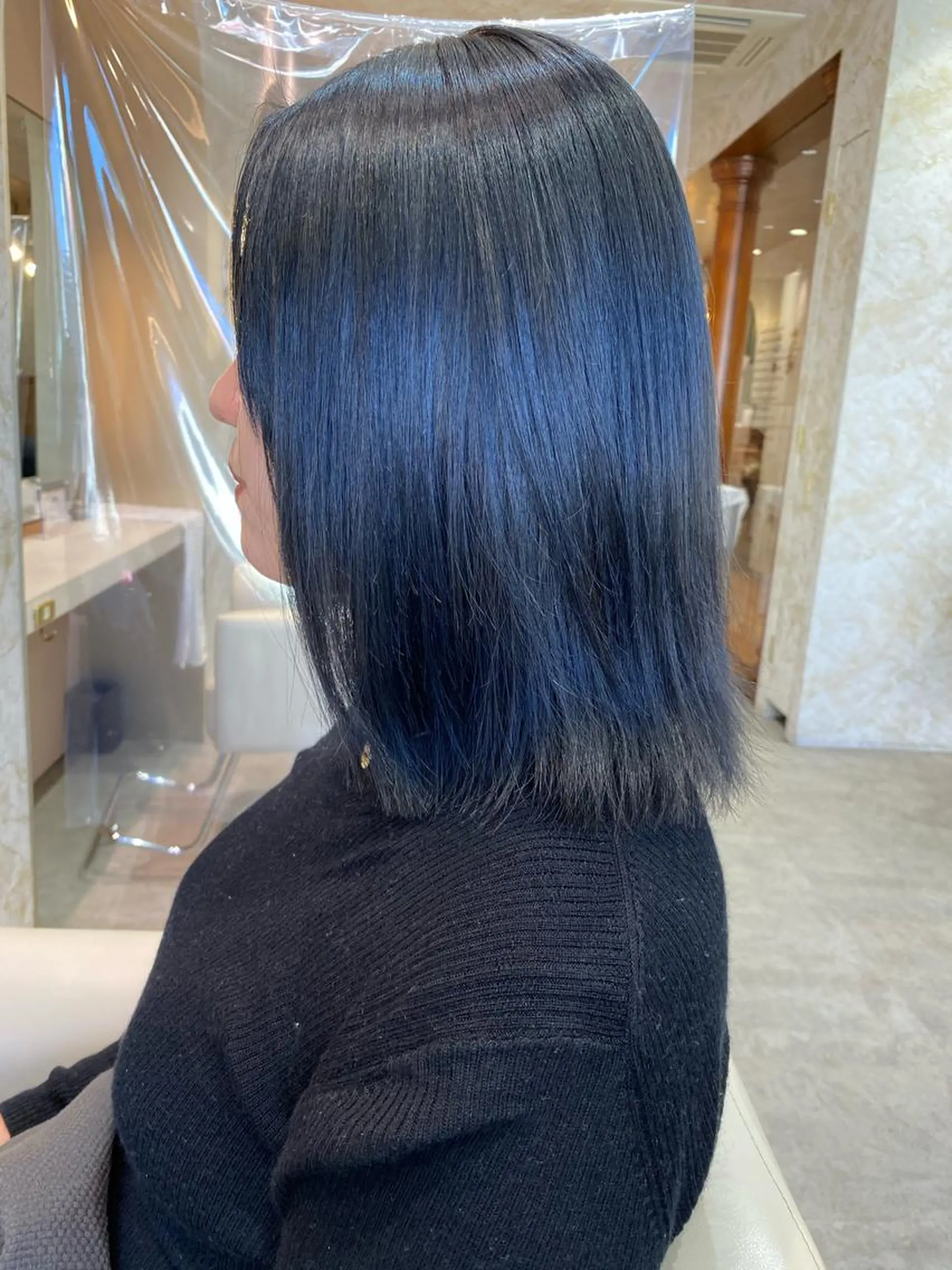 ミディアム カラー 店長/mao/ 前髪/顔周りカットのヘアスタイル