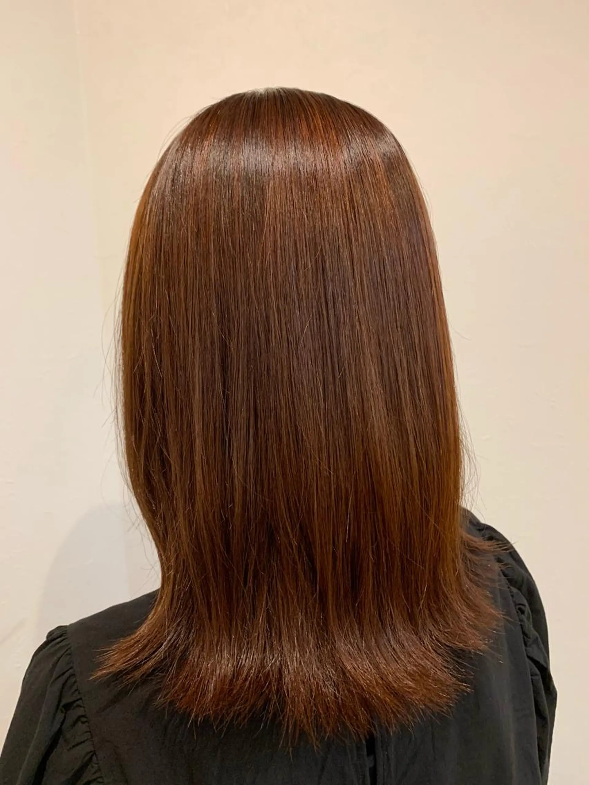 ミディアム カラー オレンジ yuri🌼 NUMBER 天王寺のヘアスタイル