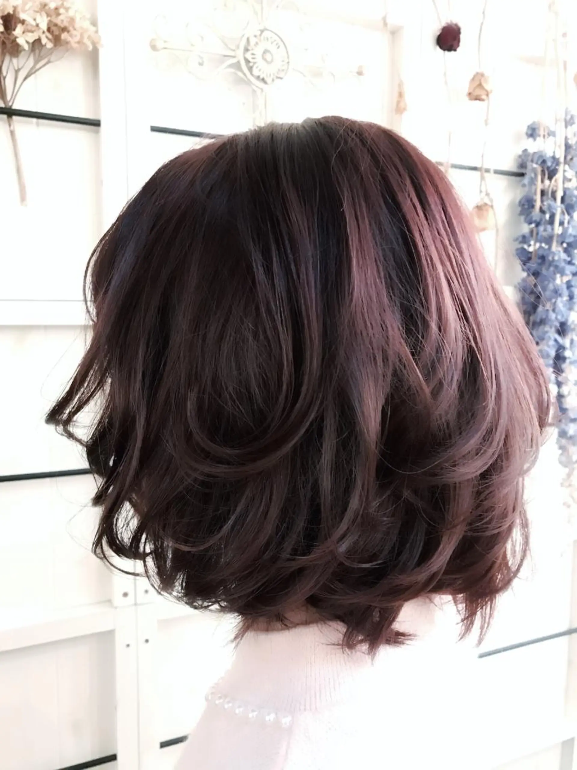 ミディアム カラー 透明感カラー ピンクカラー vato マンツーマンサロンのヘアスタイル