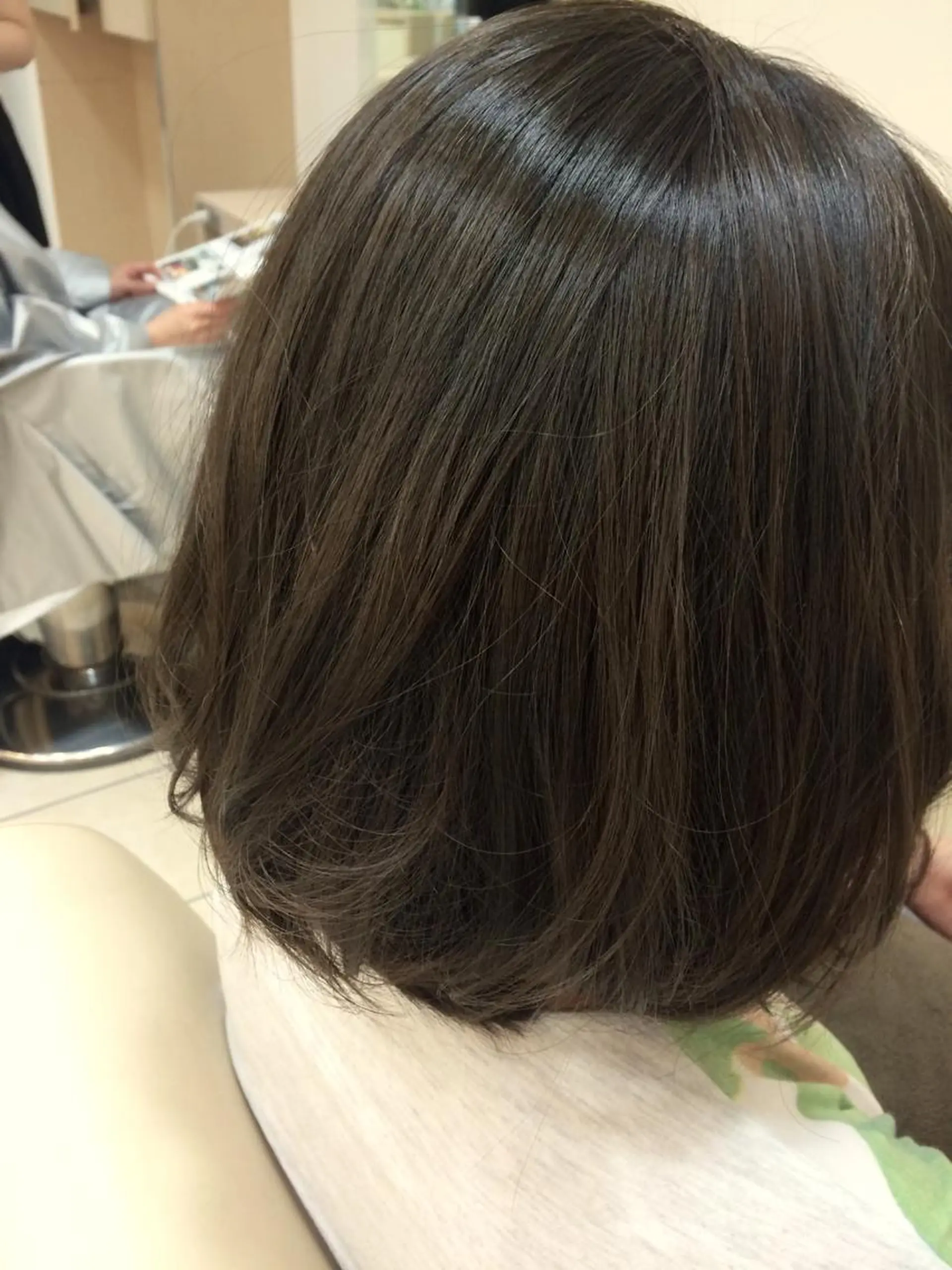 ミディアム カラー ブリーチ ブルーカラー ブルージュ ブリーチなしカラー 髪質改善/練馬/ ASUKAのヘアスタイル