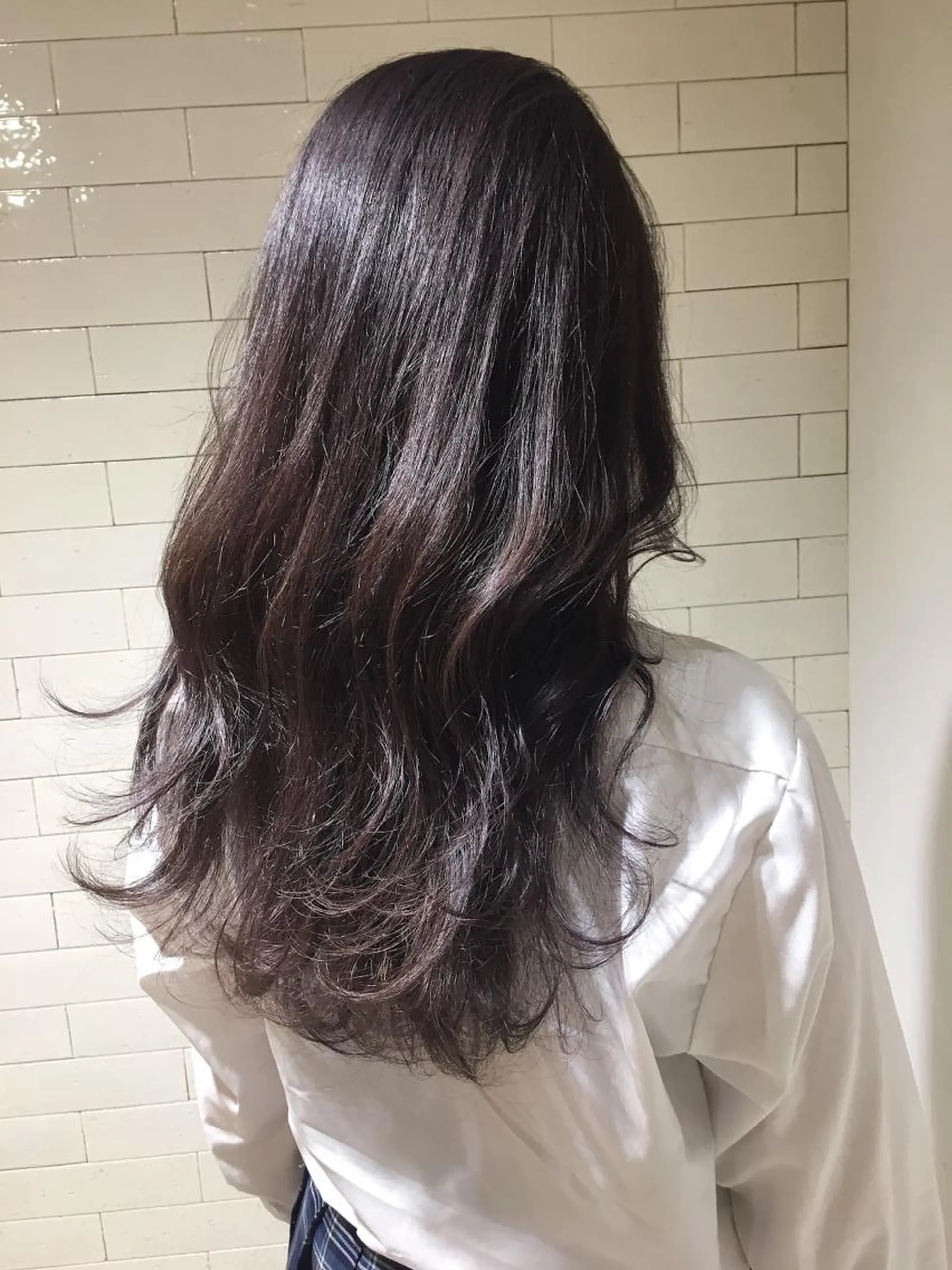 セミロング ショートボブ ボブ ハイライト 外ハネヘア メンズツイスパ ショートフクヤマシンのヘアスタイル