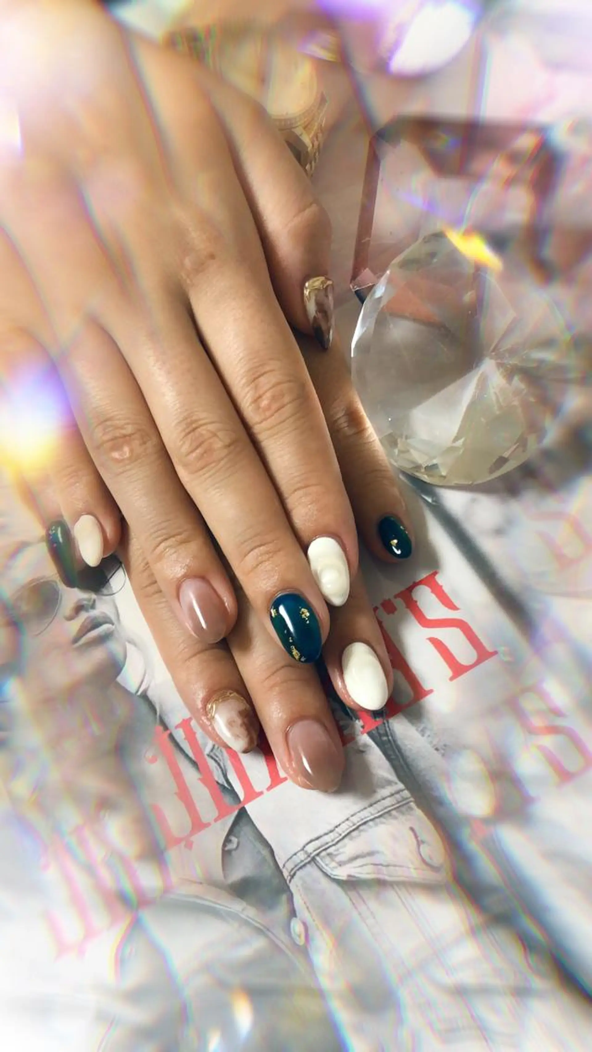 セミロング ハンドネイル ハンドケア 💎ビューティサロン 湘南　RIRAN💎のネイルデザイン