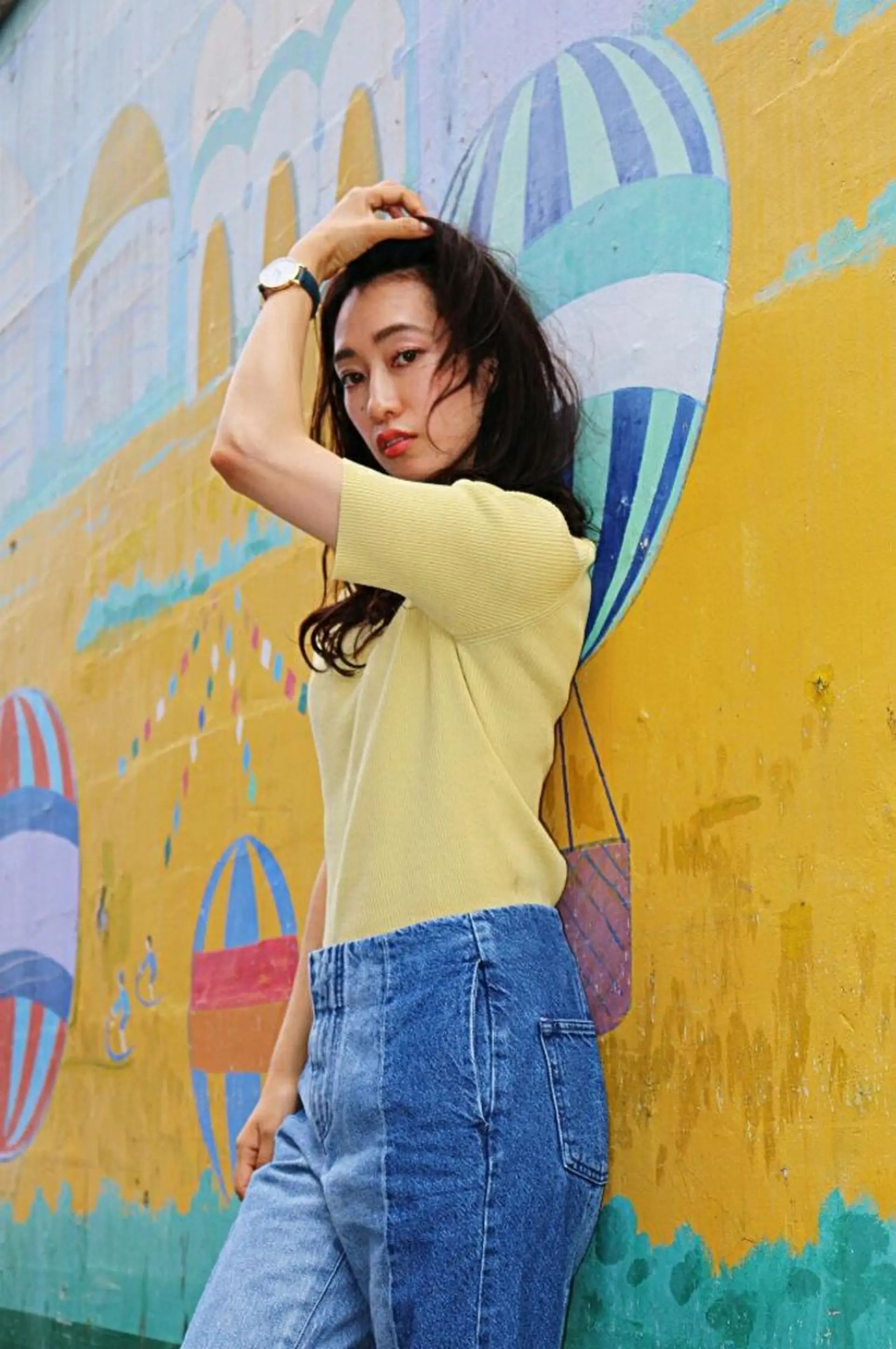 セミロング パーマ カラー セミロングパーマ アディクシーカラー イルミナカラー デジタルパーマ LAMP HAIR  ランプヘアー所属・徳永 博志のヘアスタイル