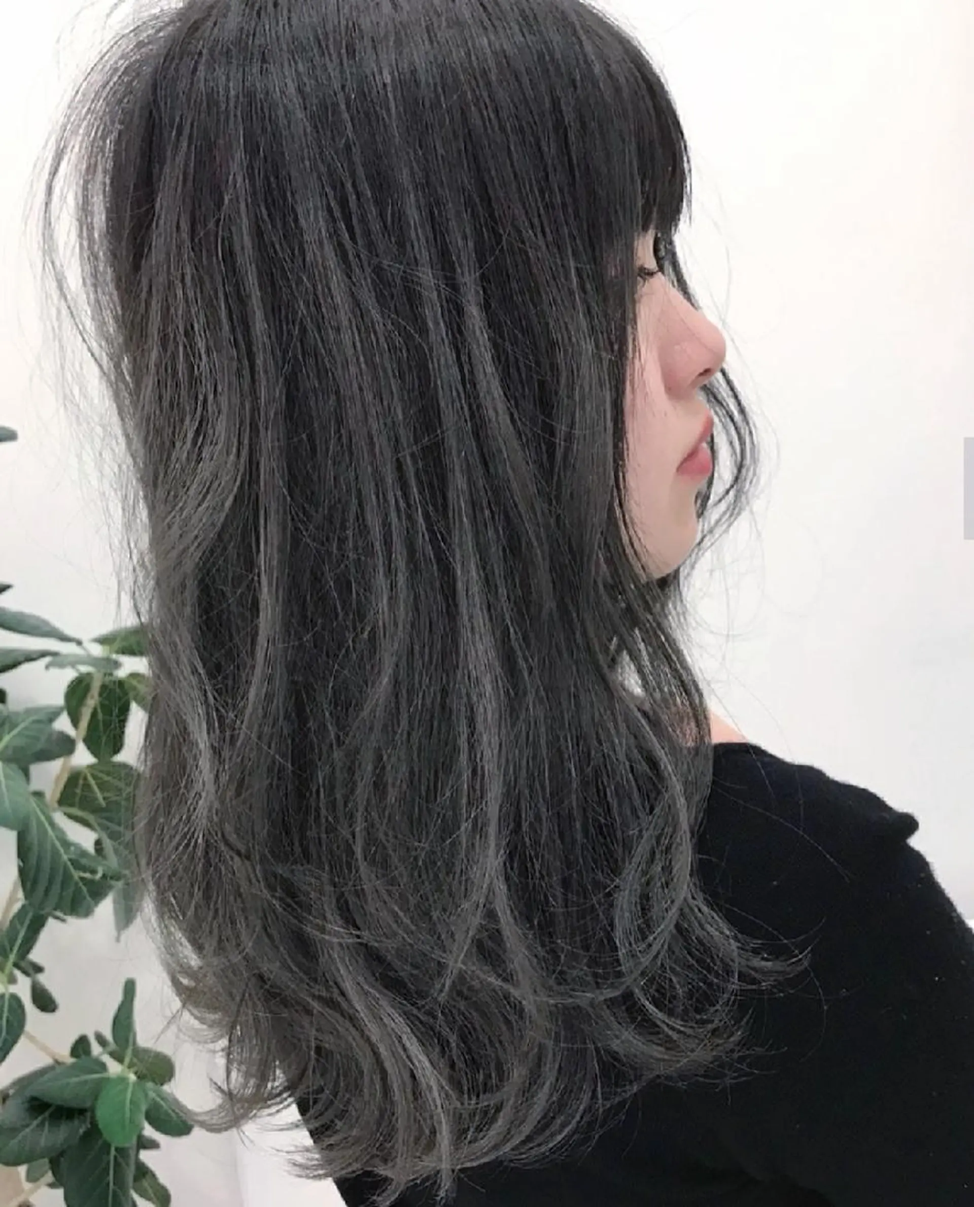 セミロング 美髪矯正/艶カラー ボブ/栄/鐘ヶ江純也のヘアスタイル