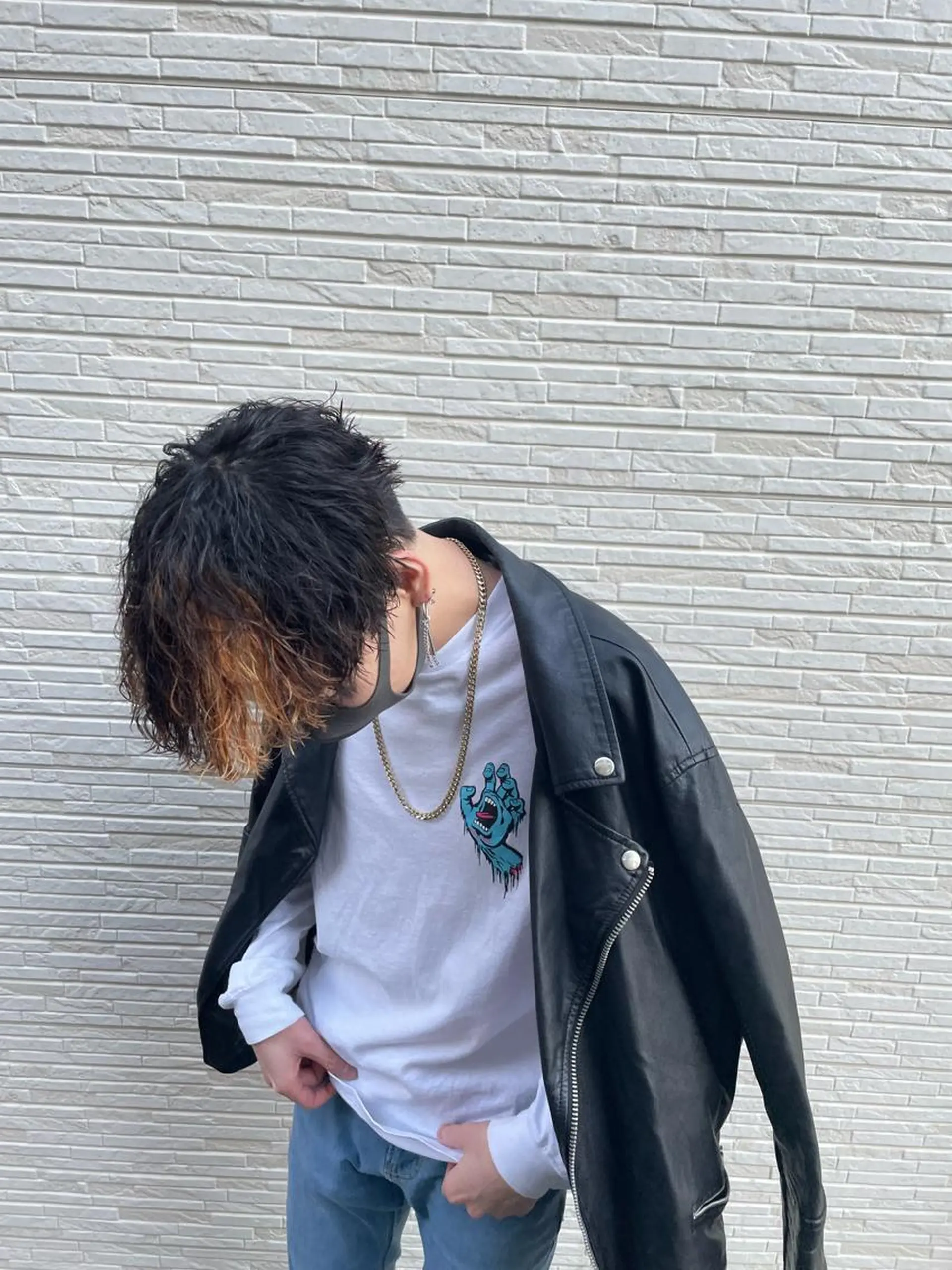 ショート カラー パーマ ヘアアレンジ メンズ キッズ メンズブリーチ メンズパーマ ブリーチ SHUN メンズパーマのヘアスタイル