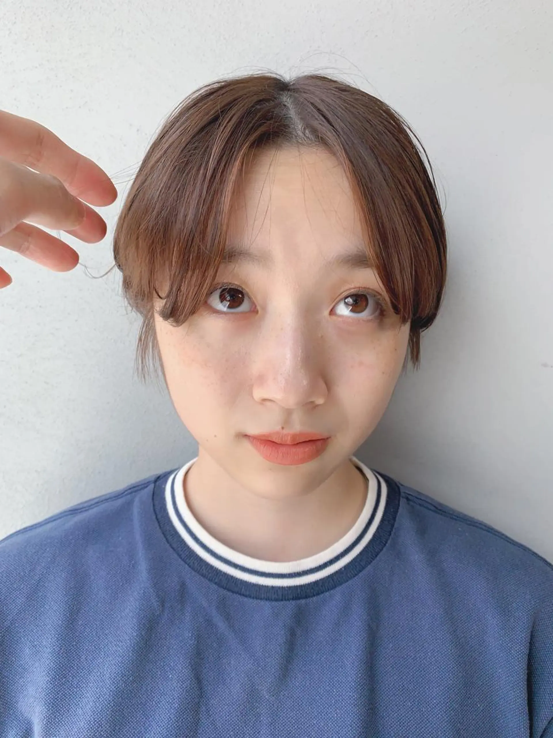 ショート カラー ボブパーマコテ巻き風 パーマNo1深江秀平のヘアスタイル