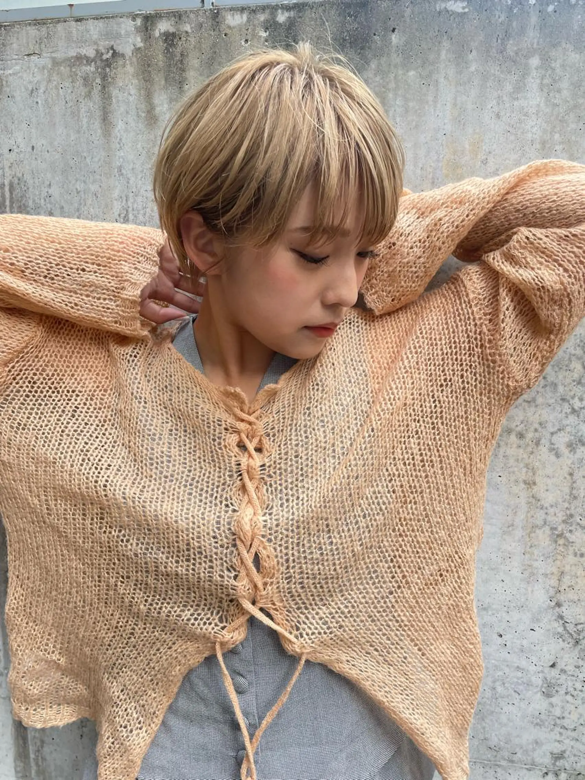 ショート カラー カット ヘアカラー トリートメント ショート/ボブ専門 宮脇美奈/南船場のヘアスタイル