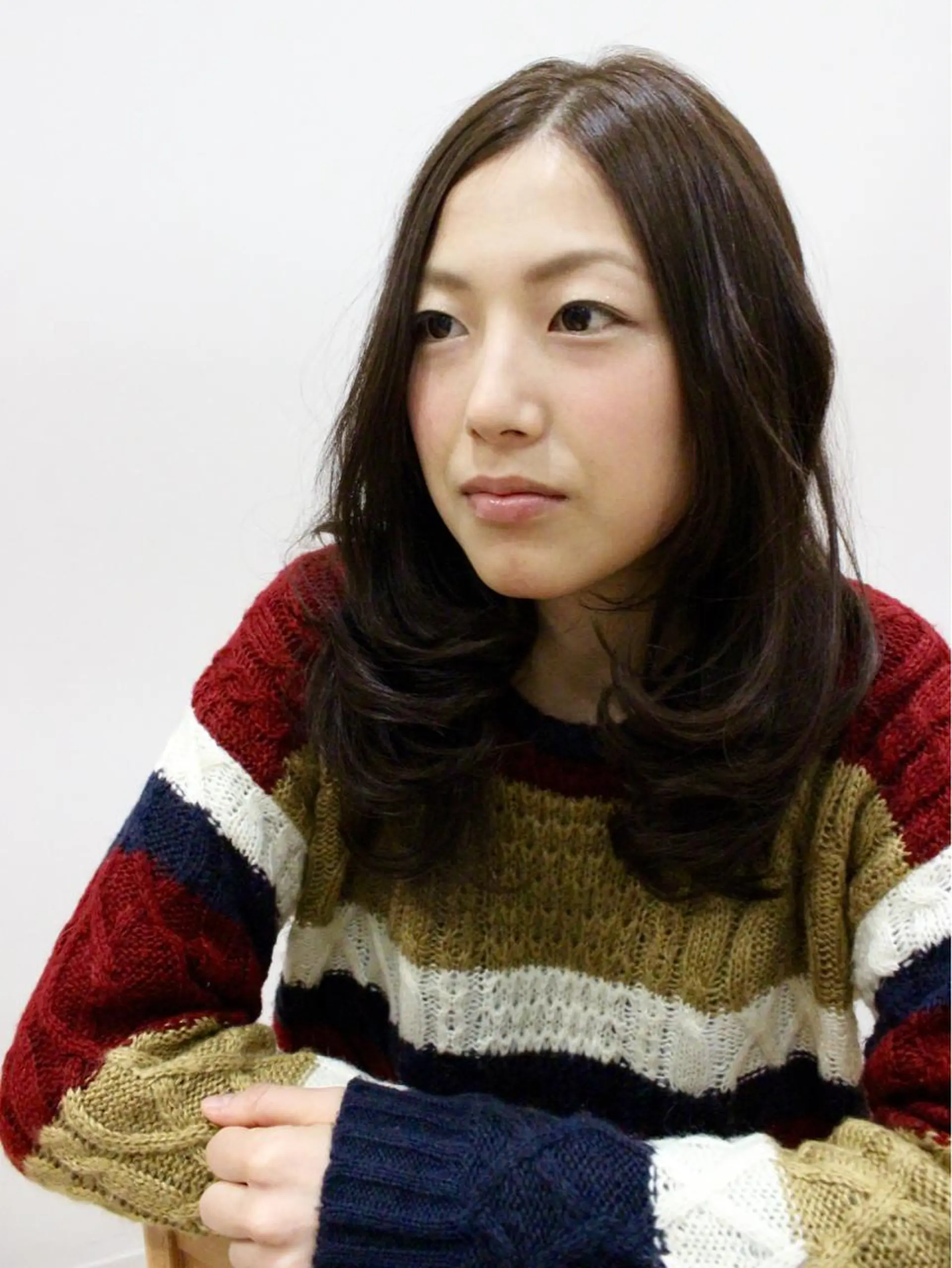 セミロング カラー アッシュ 所渉/韓国レイヤー /ウルフカットのヘアスタイル