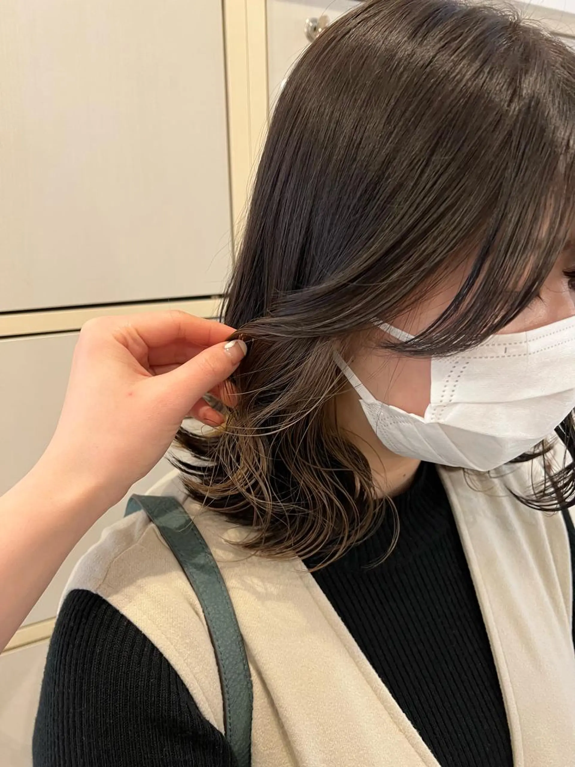 ミディアム カラー ヘアカラー トリートメント 淺井 捺央のヘアスタイル