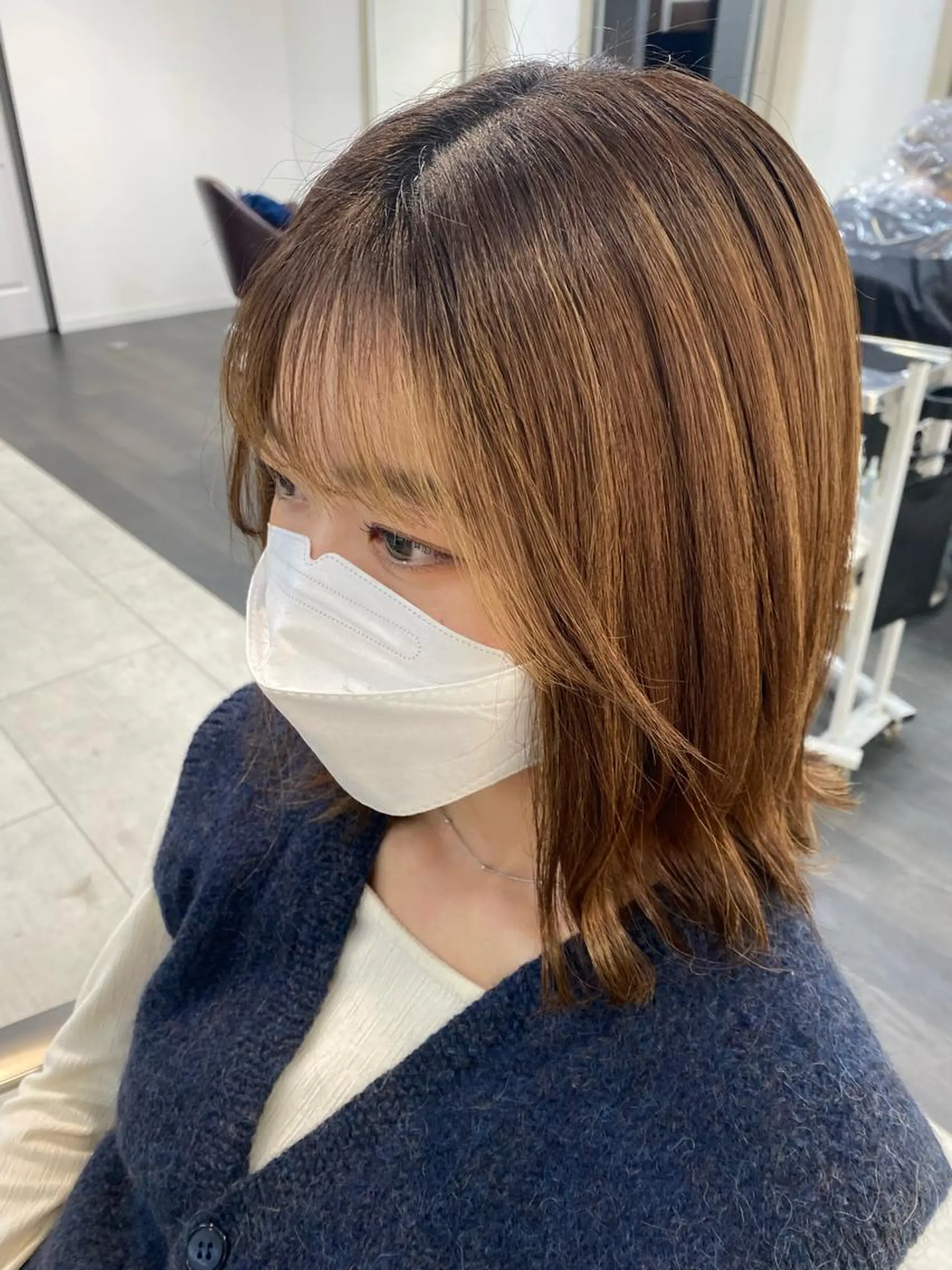 ミディアム カット トリートメント 月野涼風 /レイヤーカットのヘアスタイル